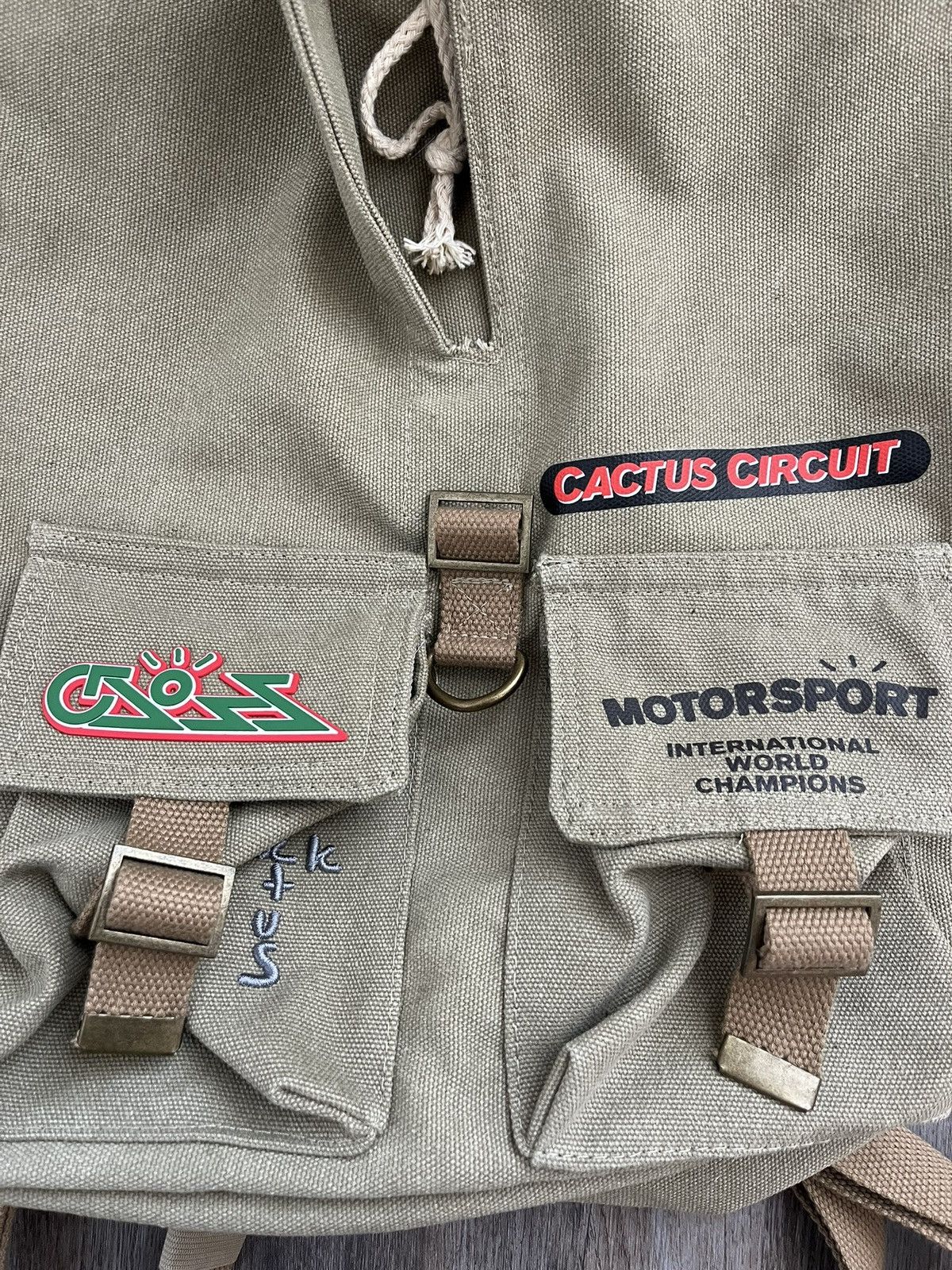 Travis Scott Travis Scott Cactus Jack Canvas Backpack Olive SS21 Size ONE SIZE - 2 Thumbnail