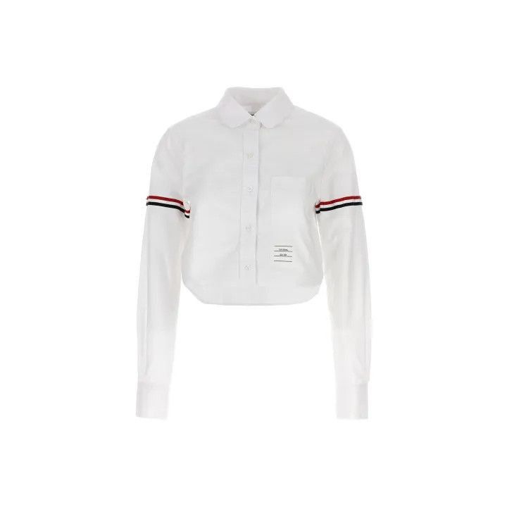 Thom Browne Thom Browne White Crop Long Sleeve Shirt -2507 Size M / US 6-8 / IT 42-44 - 7 Thumbnail