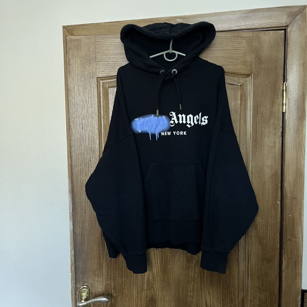 Palm Angels Palm Angels Sprayed Big Logo Hoodie Size US L / EU 52-54 / 3 - 1 Thumbnail