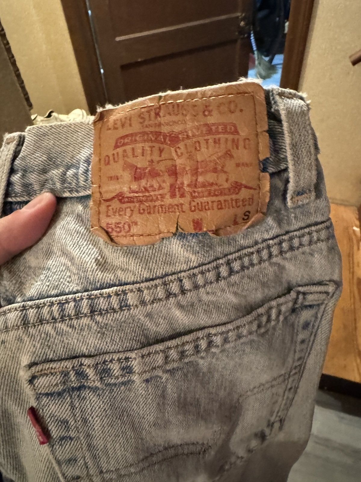 Levi's × Levi's Vintage Clothing × Vintage Levi’s 550 Light Blue Denim Jeans Size US 29 - 3 Thumbnail