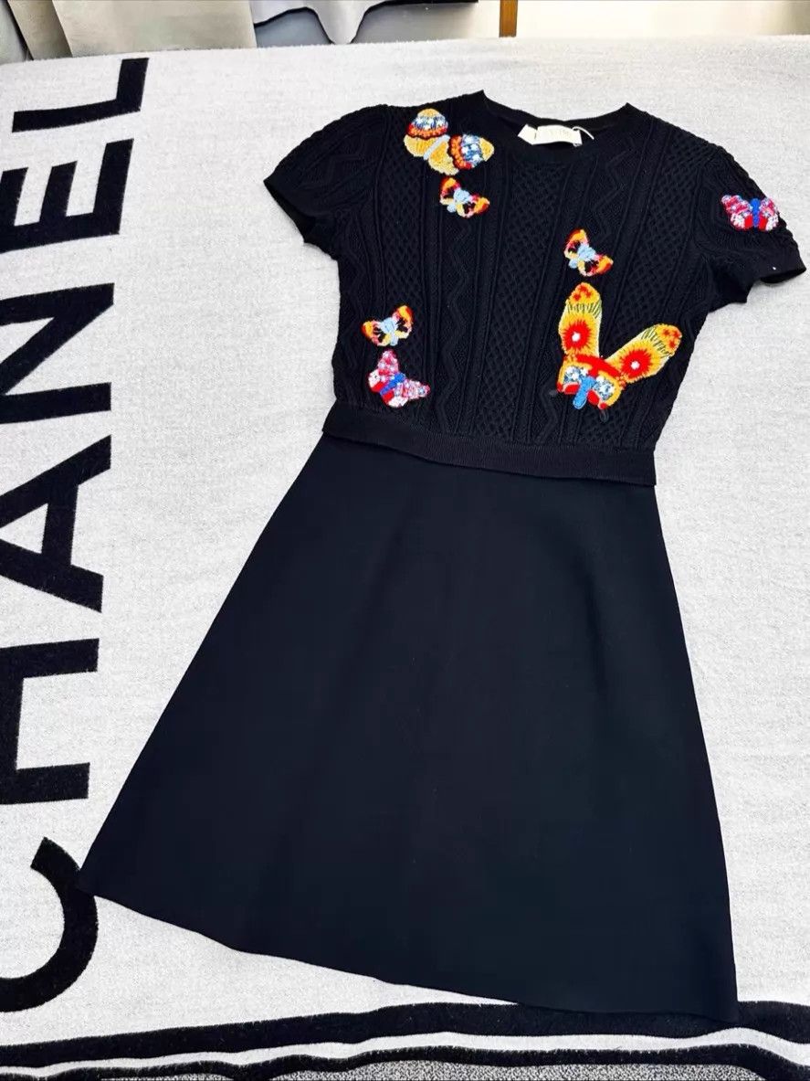 Valentino Valentino Women's Black Knit Dress S Size S / US 4 / IT 40 - 1 Thumbnail