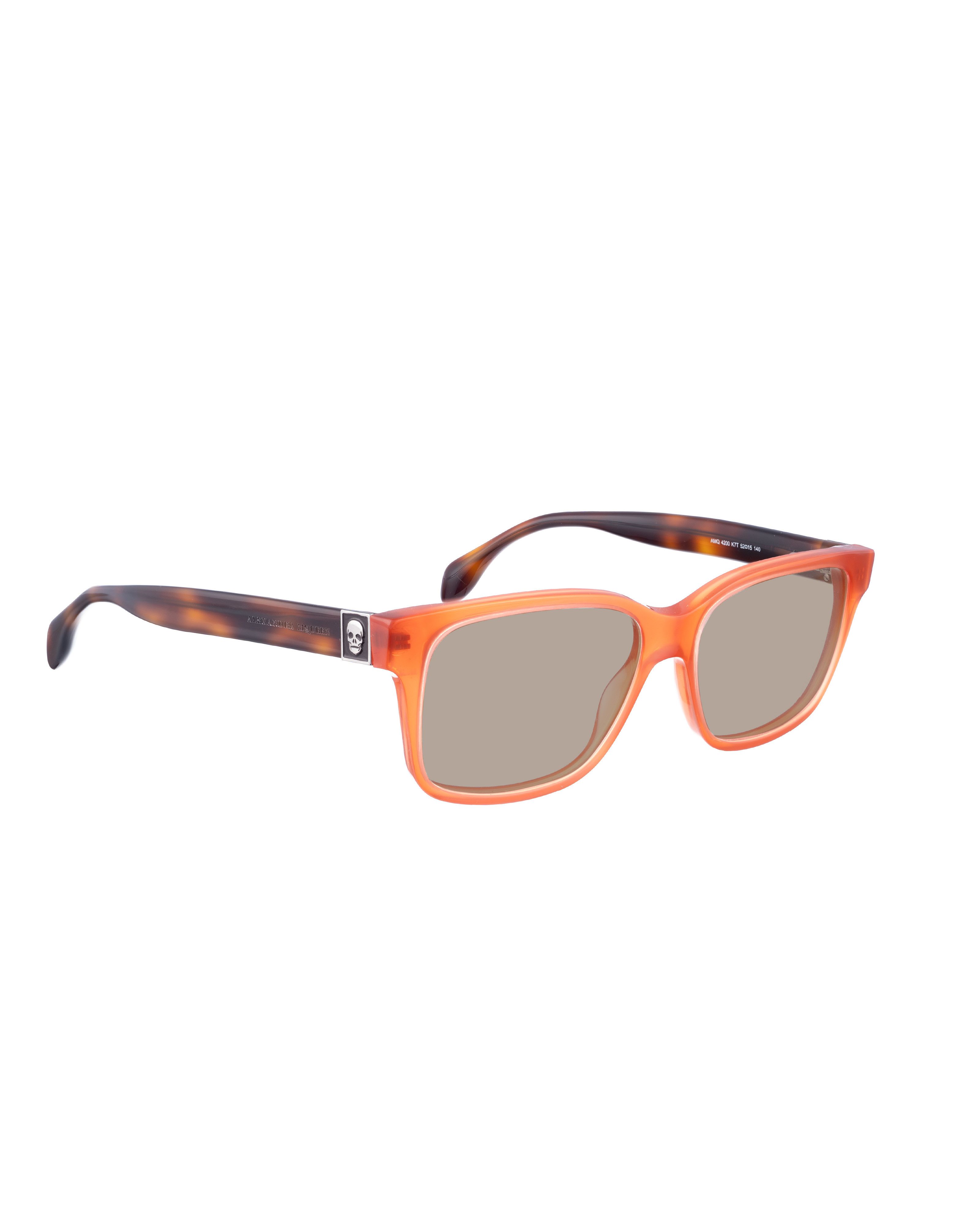 Alexander McQueen Alexander McQueen '00s Bold Havana and Orange Sunglasses Size ONE SIZE - 3 Thumbnail