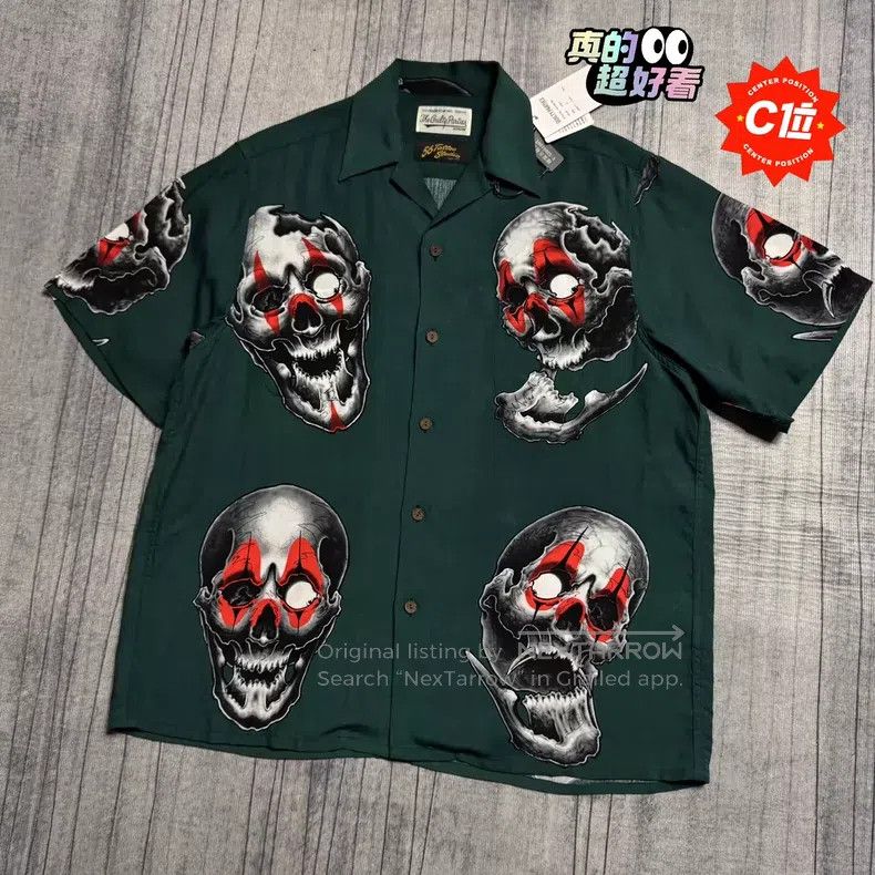 Wacko Maria Wacko Maria 22SS Heavenly Tokyo Skull Head Hawaiian Short Size US M / EU 48-50 / 2 - 1 Thumbnail