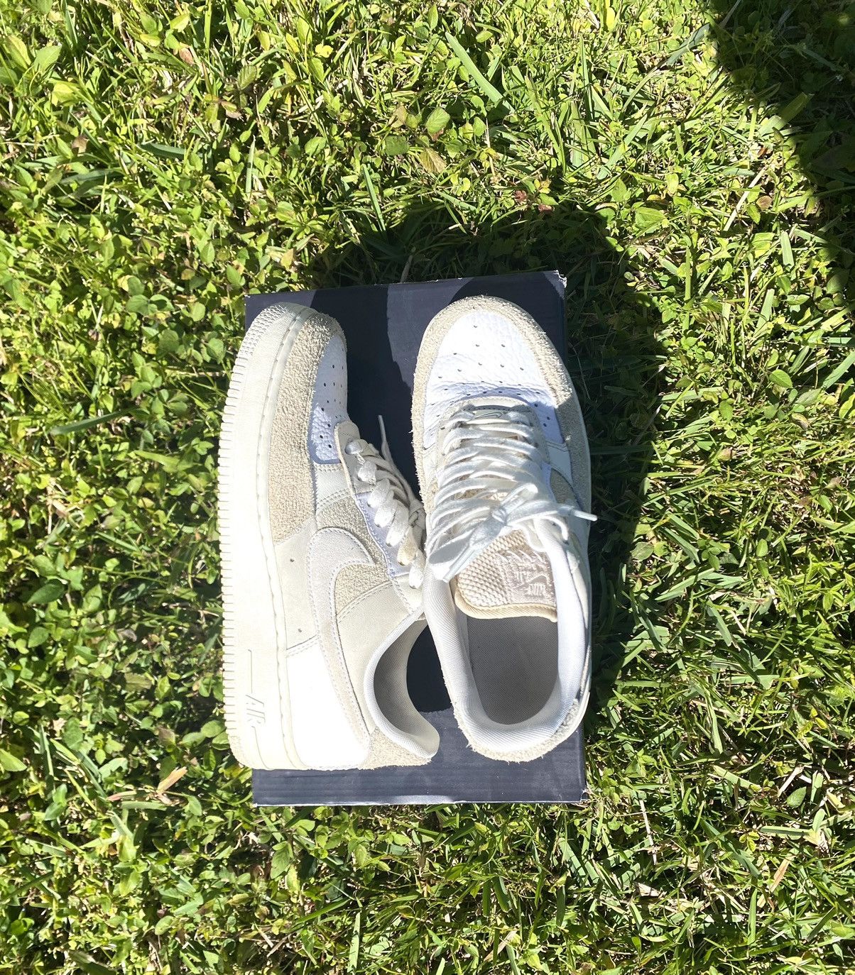 image of Nike Coconut Milk Air Force 1S ‘07 Shoes in Cream/White, Men's (Size 6.5)