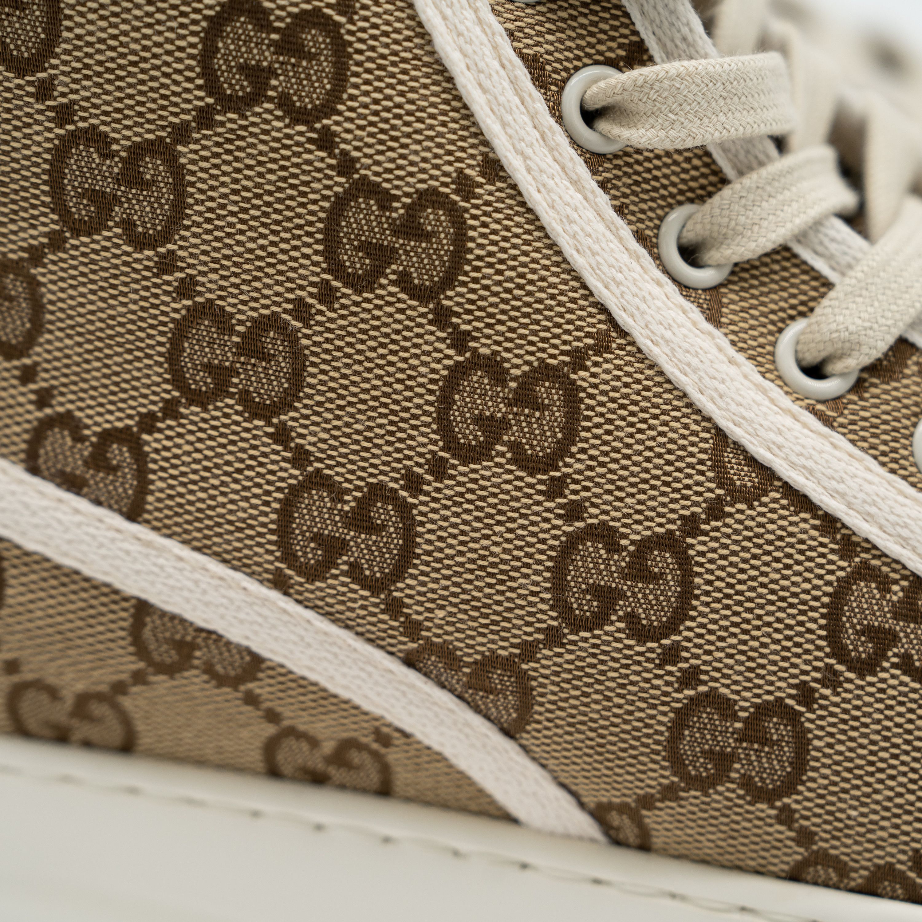 Gucci Gucci Tennis Platform GG Canvas Beige Brown Sneakers High Size US 11 / EU 44 - 9 Thumbnail