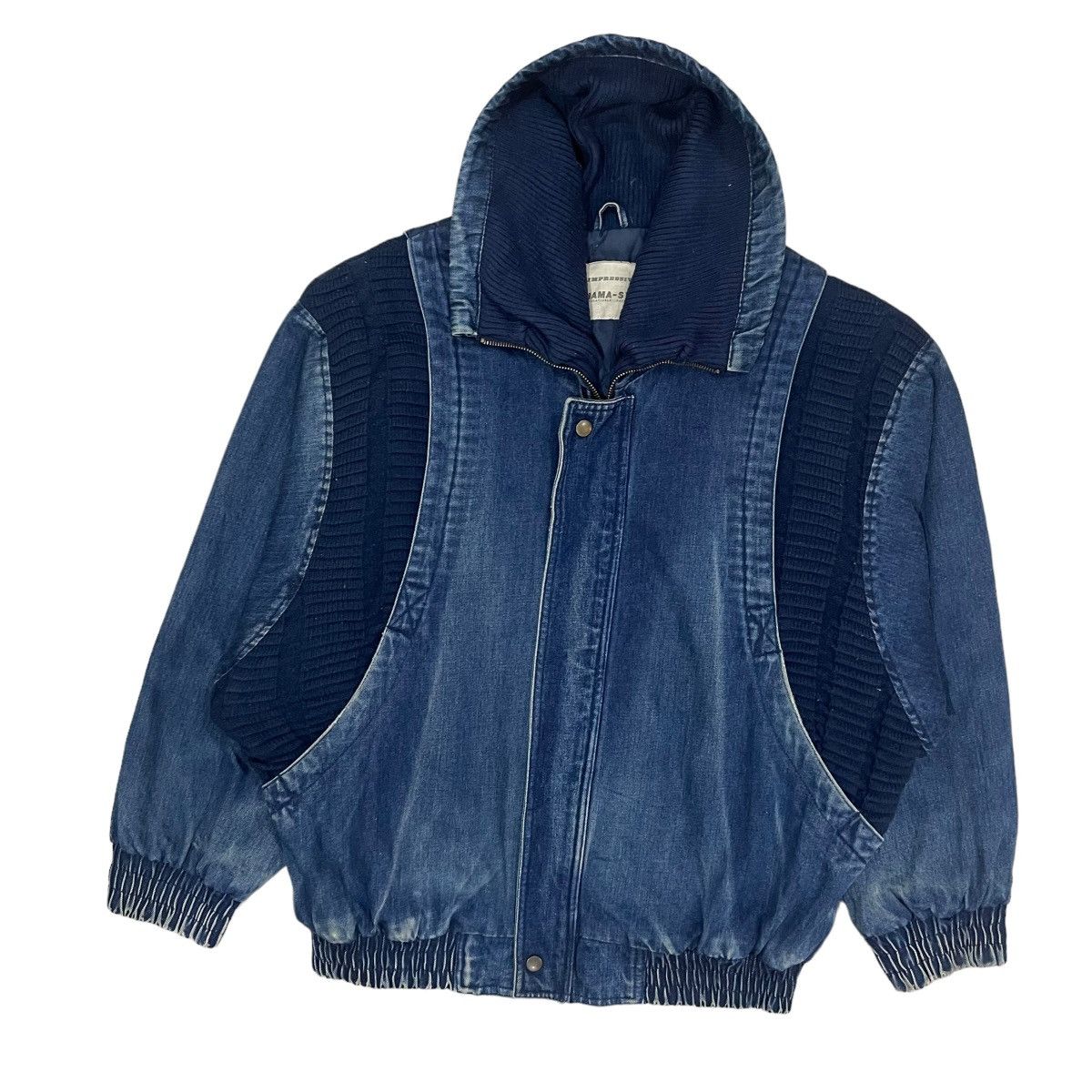 Japanese Brand Vintage HAMA-STA Denim Bomber Style Jacket Size US M / EU 48-50 / 2 - 3 Thumbnail