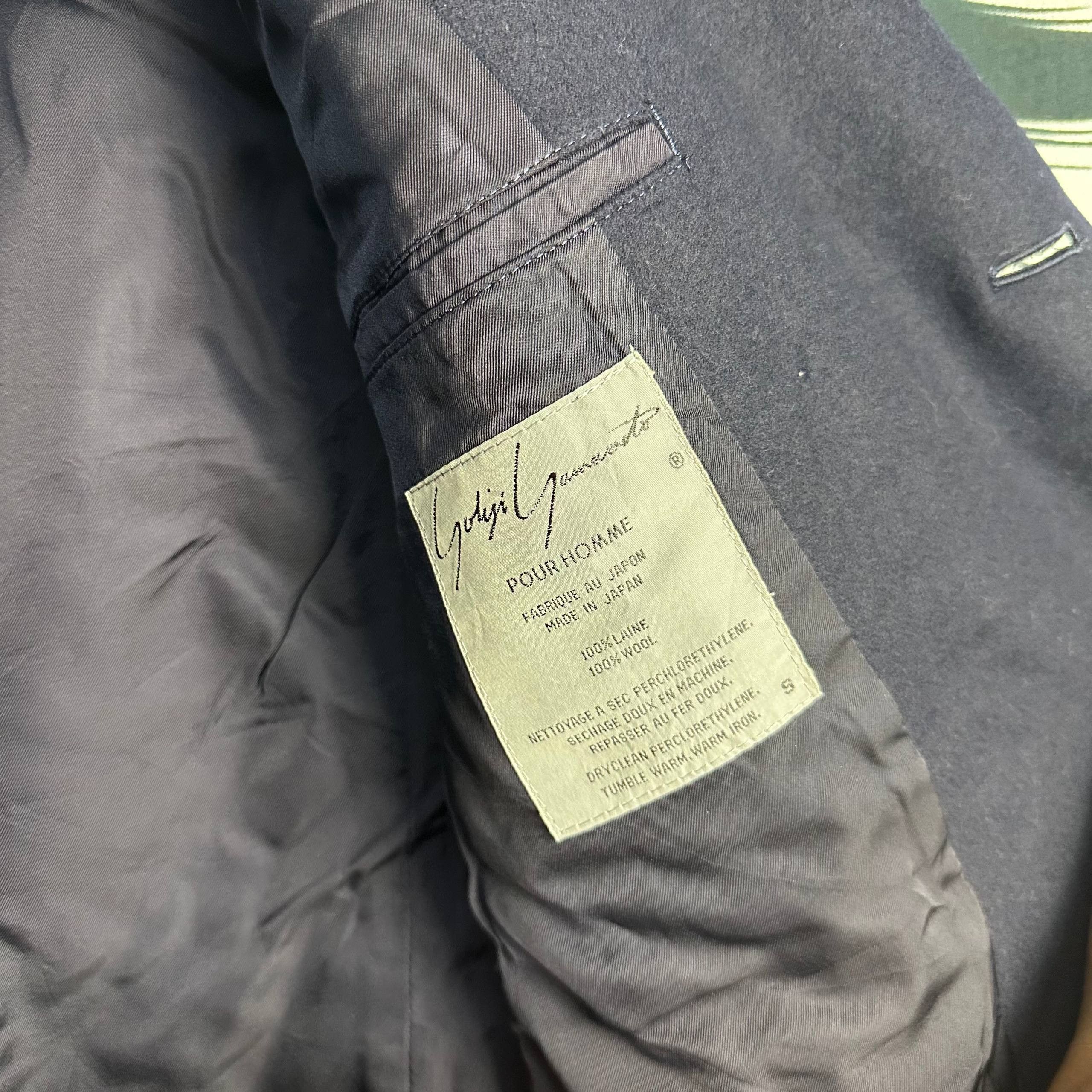 Yohji Yamamoto Vintage Yohji Yamamoto Pour Homme Double Breasted Jacket Size US L / EU 52-54 / 3 - 3 Thumbnail