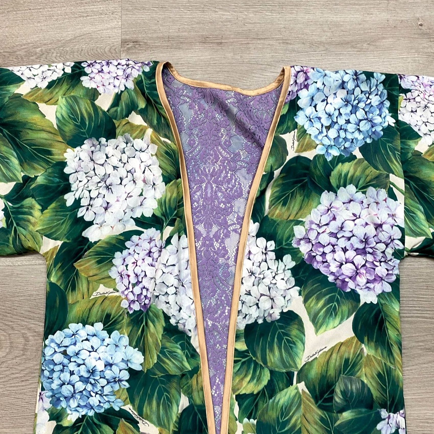 Dolce & Gabbana Dolce & Gabbana Hortensia Silk Lace Lined Kimono Jacket Rare Women's 38 Size XS / US 0-2 / IT 36-38 - 2 Thumbnail