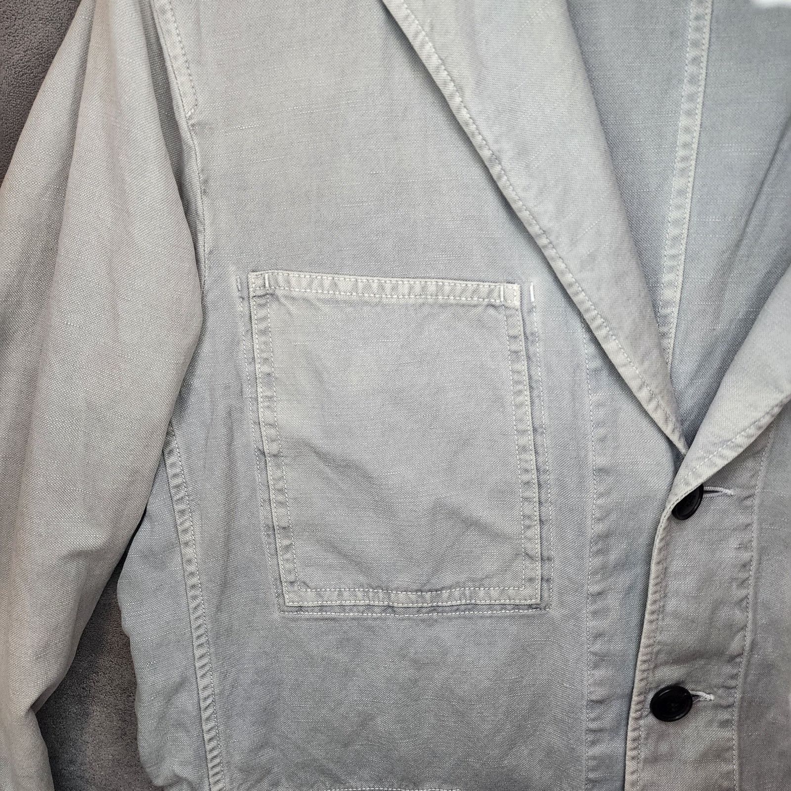 Onassis Onassis Men's Large Gray Slim 4 Front Pocket Field Jacket Size US L / EU 52-54 / 3 - 6 Thumbnail