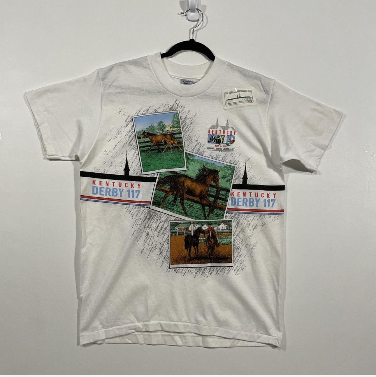 Other Vintage 1990 Kentucky Derby Single Stitch T Shirt Size US L / EU 52-54 / 3 - 1 Thumbnail