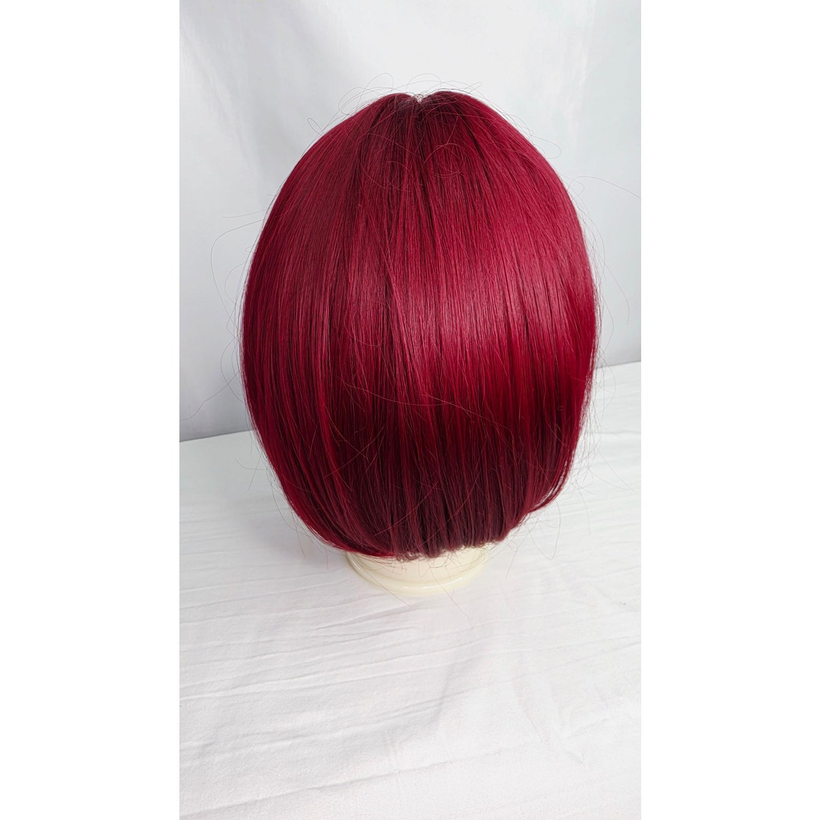 Other Burgundy Bob Wig With Bangs Short Straight Heat Resistant Size ONE SIZE - 4 Thumbnail