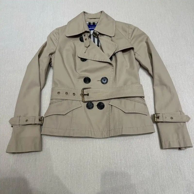 Burberry Burberry Spring Autumn Beige Cotton Short Trench Coat Size S / US 4 / IT 40 - 1 Thumbnail
