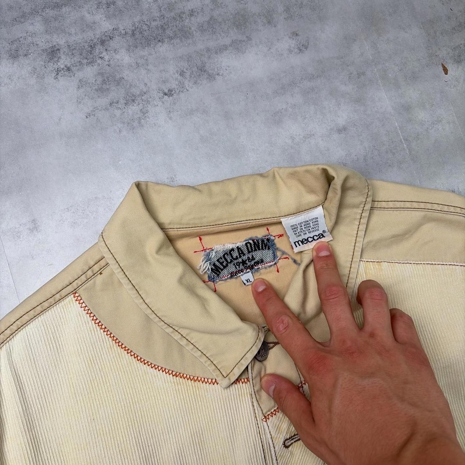 Other Y2K Mecca USA Patchwork Corduroy Denim Trucker Jacket Size US XL / EU 56 / 4 - 5 Thumbnail