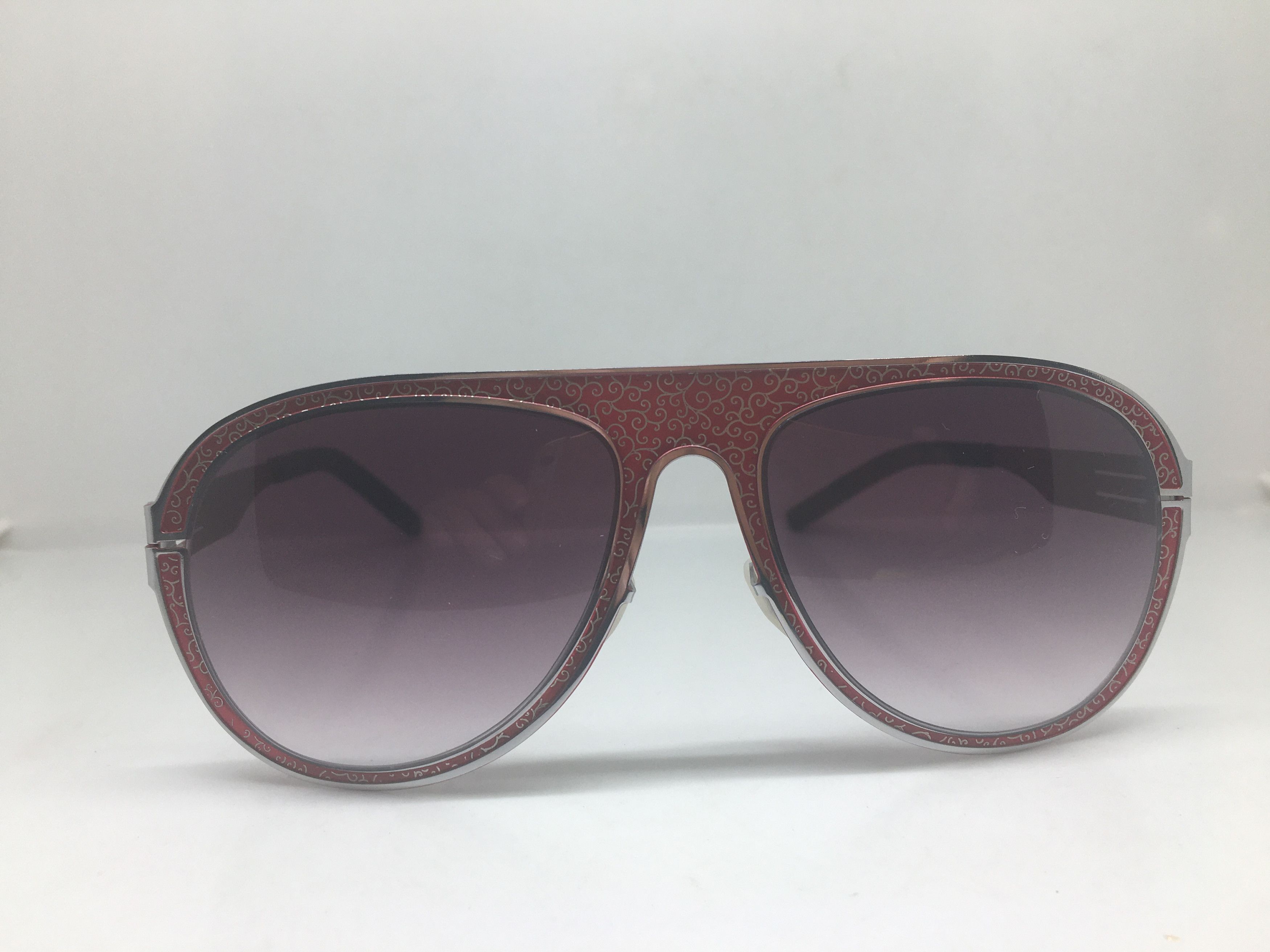 Other Silver Red Alloy Aviator Sunglasses Frame Pilot Size ONE SIZE - 1 Thumbnail