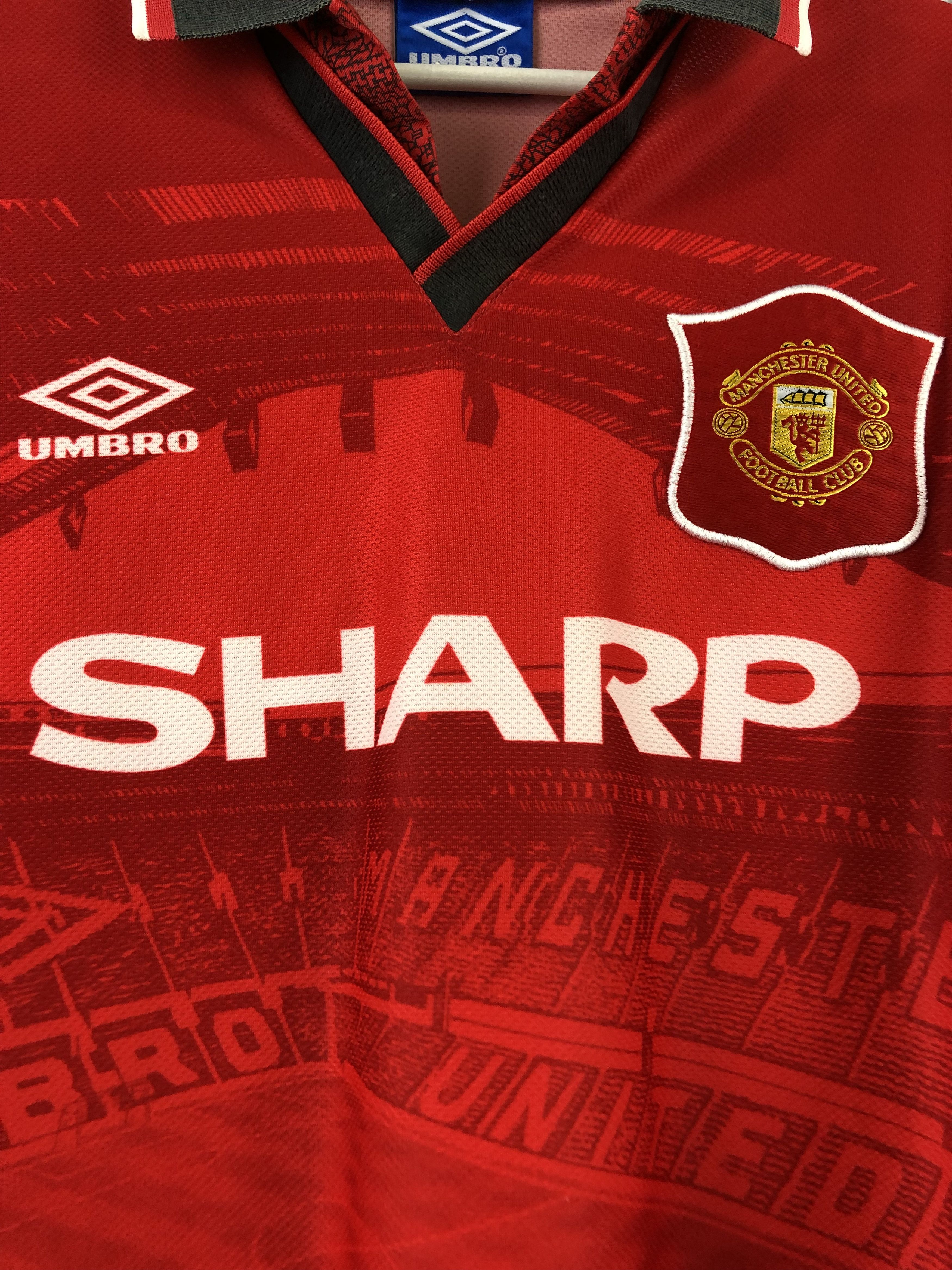 Umbro Manchester United football shirt 1994 Soccer Umbro Jersey Size US XXL / EU 58 / 5 - 5 Thumbnail