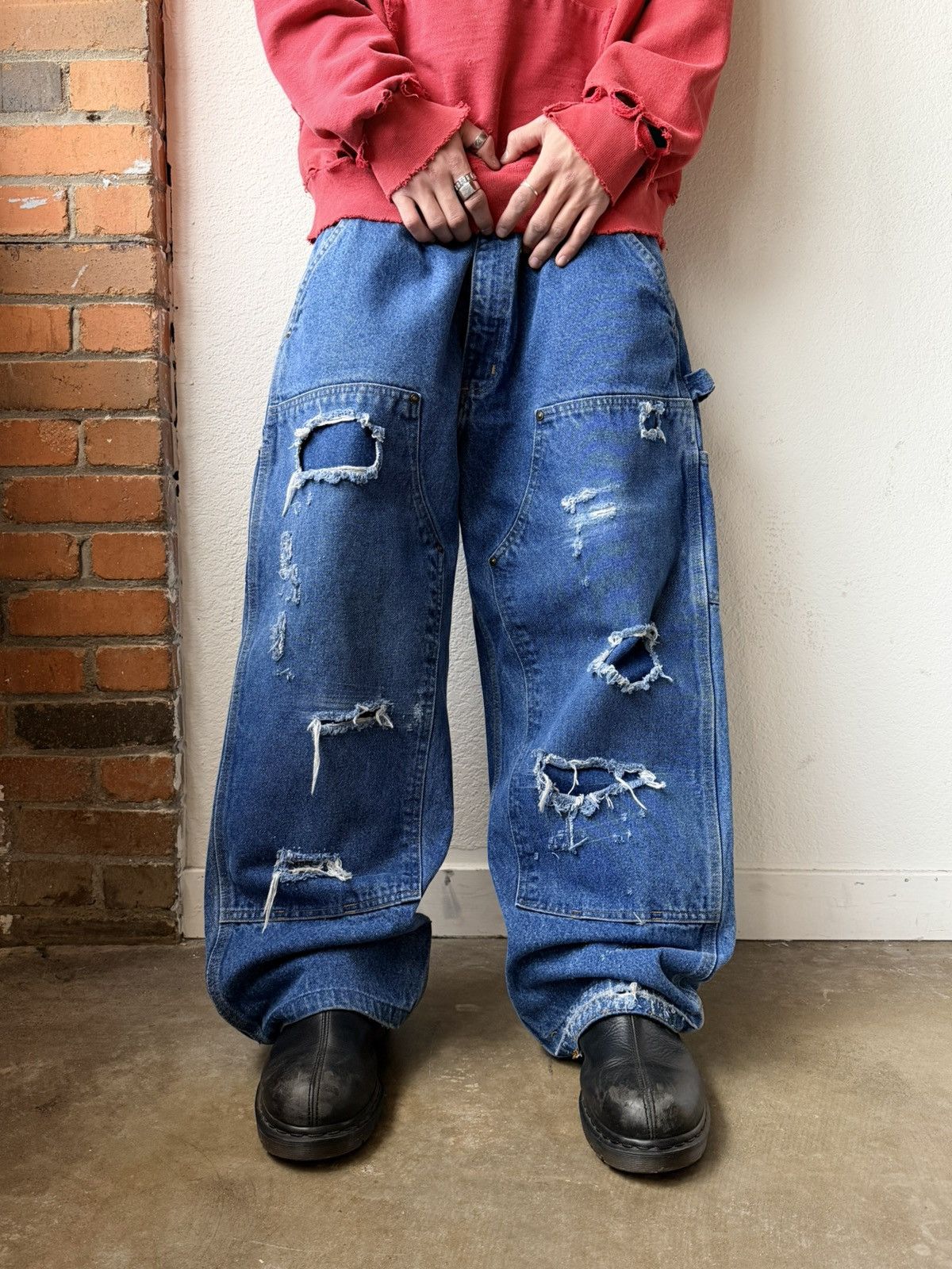 Carhartt Carhartt Thrashed And Distressed Double Knees Size US 36 / EU 52 - 1 Thumbnail
