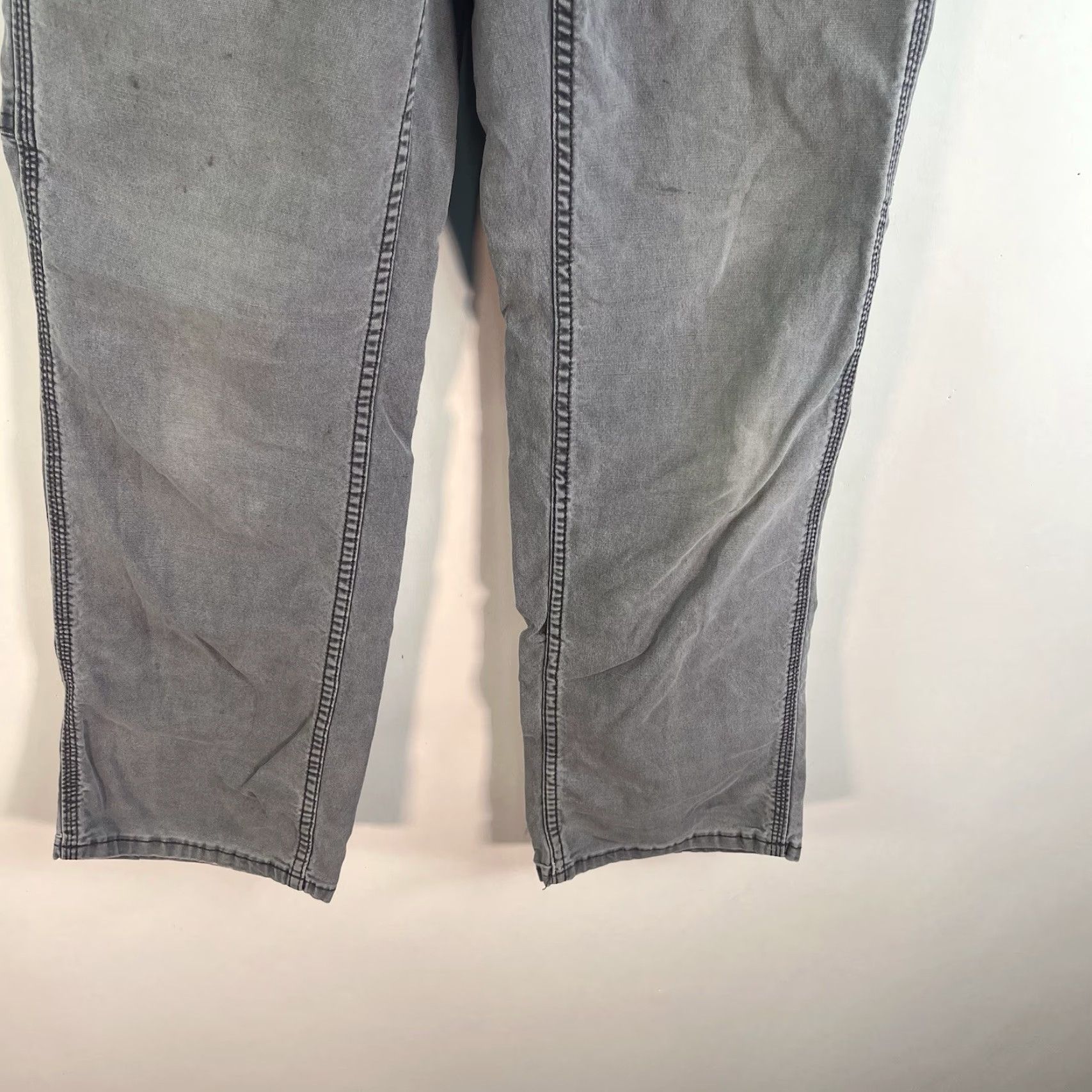 Carhartt Carhartt Women's Canvas Carpenter Pants Size 4S Gray Straight Fit 30X29 5-Pocket Logo Size 27" / US 4 / IT 40 - 4 Thumbnail