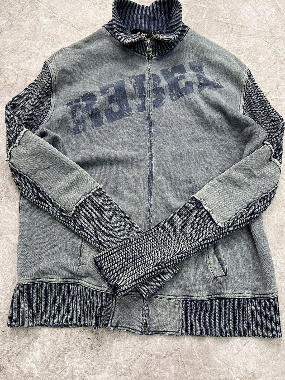 14th Addiction × Diesel × Japanese Brand AvantGarde Style FADED DISTRESSED SWEATER Junya Watanabe Size US XL / EU 56 / 4 - 8 Thumbnail
