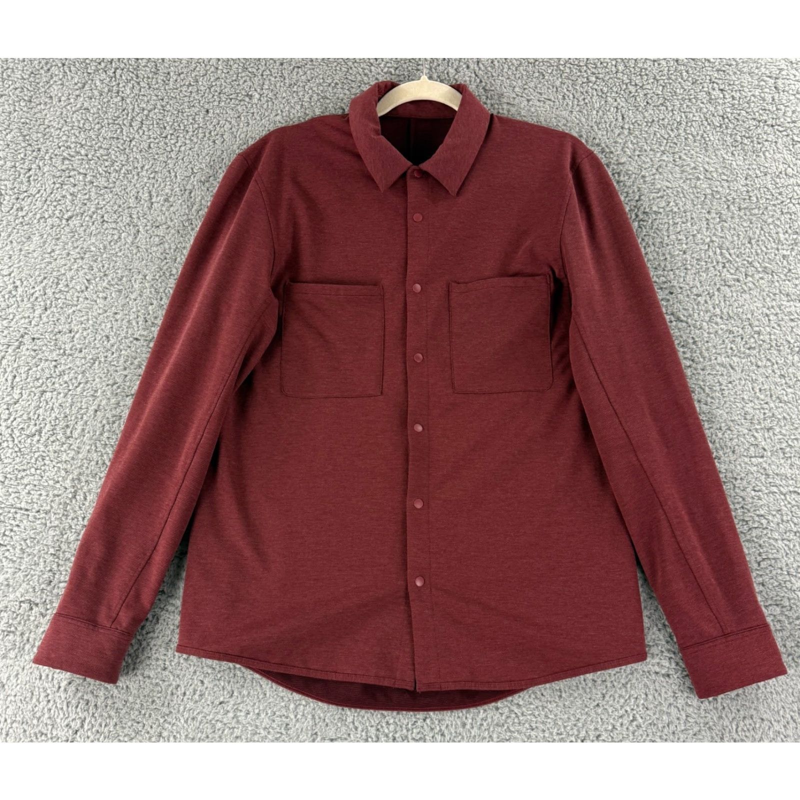 Lululemon Lululemon Compatibility Shirt Men M Red Snap Button Long Sleeve Knit Casual Shirt Size US M / EU 48-50 / 2 - 2 Thumbnail