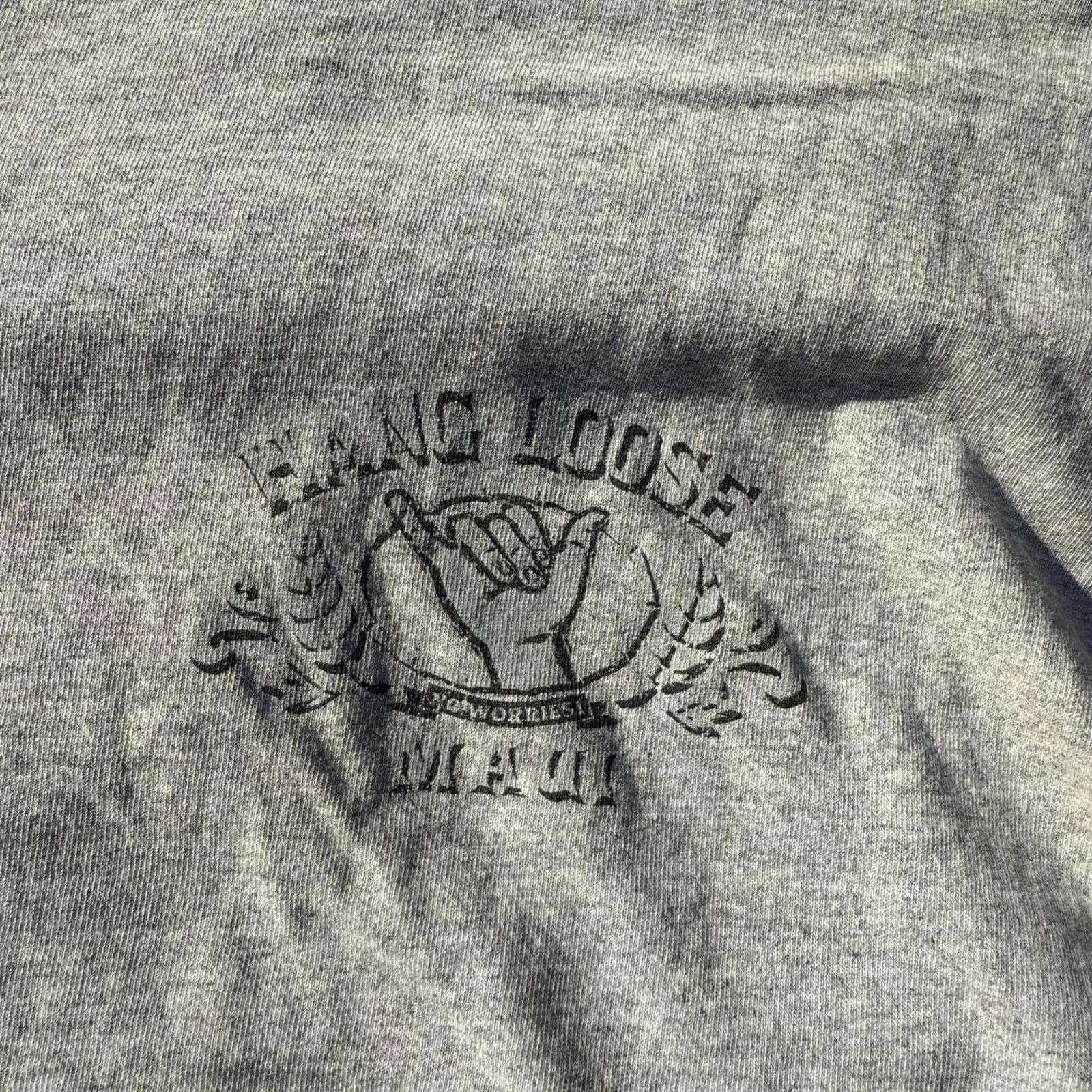 Hanes Vintage Tee Shirt Grey Maui Hawaii Hang Loose Shaka Size XL Size US XL / EU 56 / 4 - 2 Thumbnail