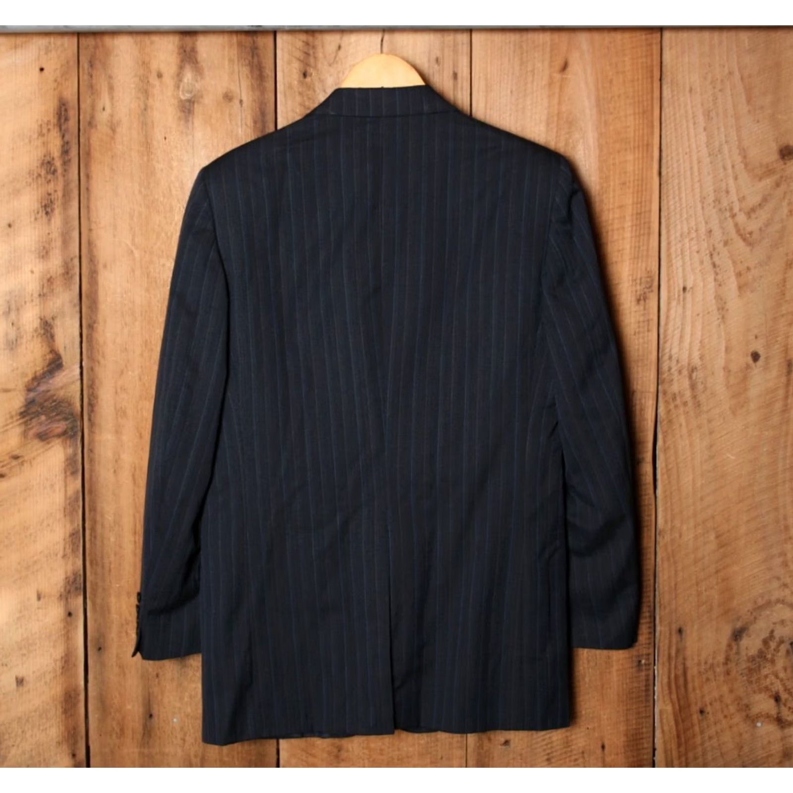 Lanvin LANVIN Blue Striped 100% Wool Sport Coat ≈ Sz. 40R Men's Shirt Jacket Coat Two Button Single-Breasted Wool Sport Coat 40 Regular Blue Mens Size US XXS / EU 40 - 6 Thumbnail