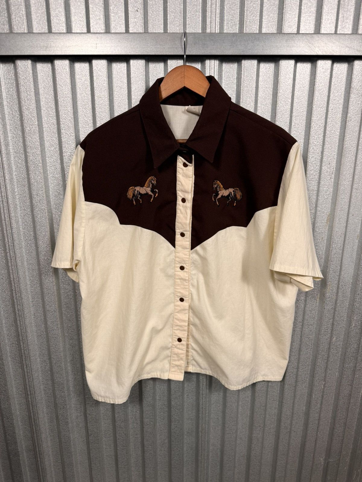 Other 70s Vintage Maris Western Horse Short Sleeve Pear Snap Shirt Size US XXL / EU 58 / 5 - 7 Thumbnail