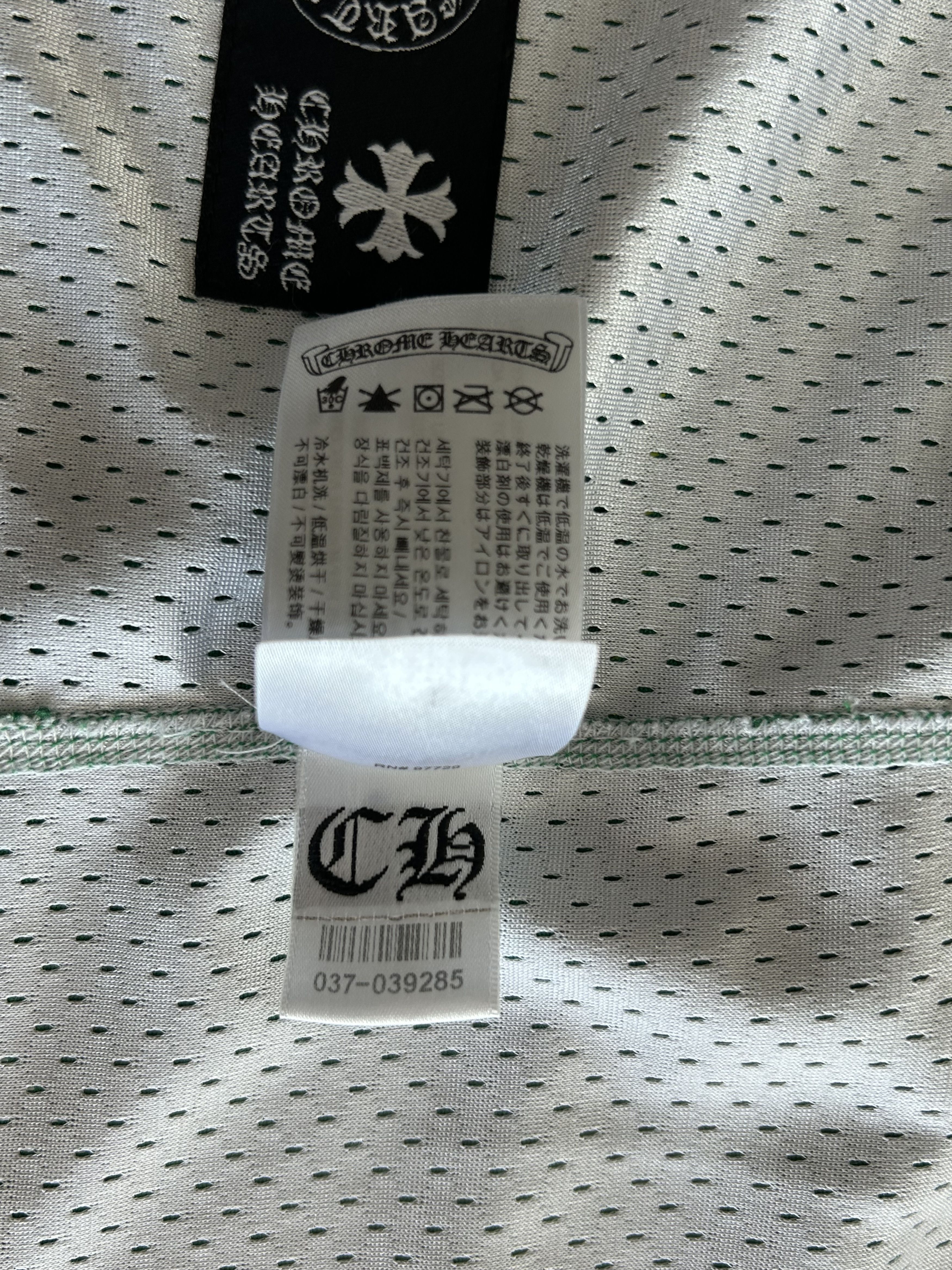 Chrome Hearts Chrome Hearts Green & White Logo Reversible Mesh Jersey Size US XXL / EU 58 / 5 - 8 Thumbnail