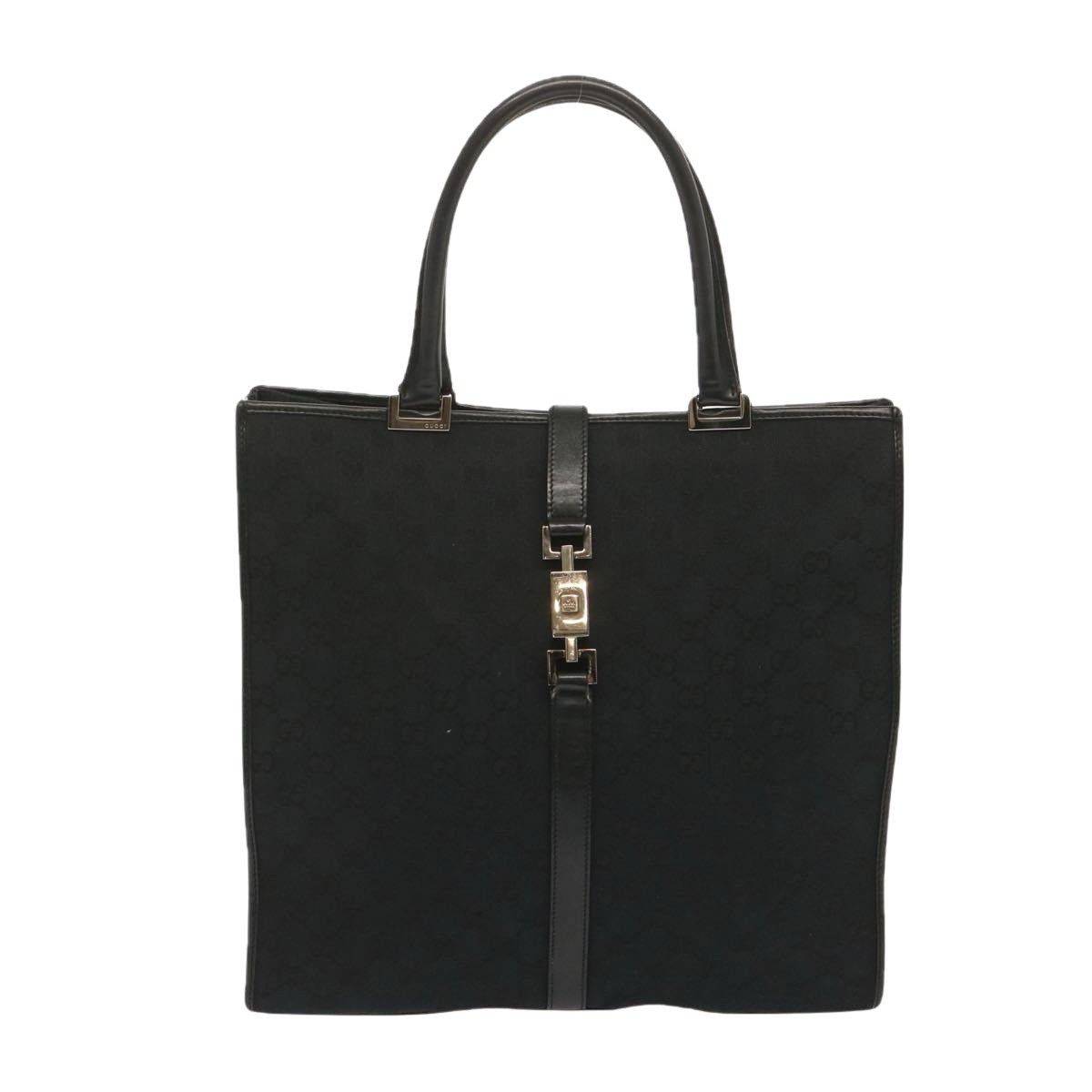 Gucci Jackie Black Canvas Handbag (Pre-Owned) Size ONE SIZE - 1 Thumbnail