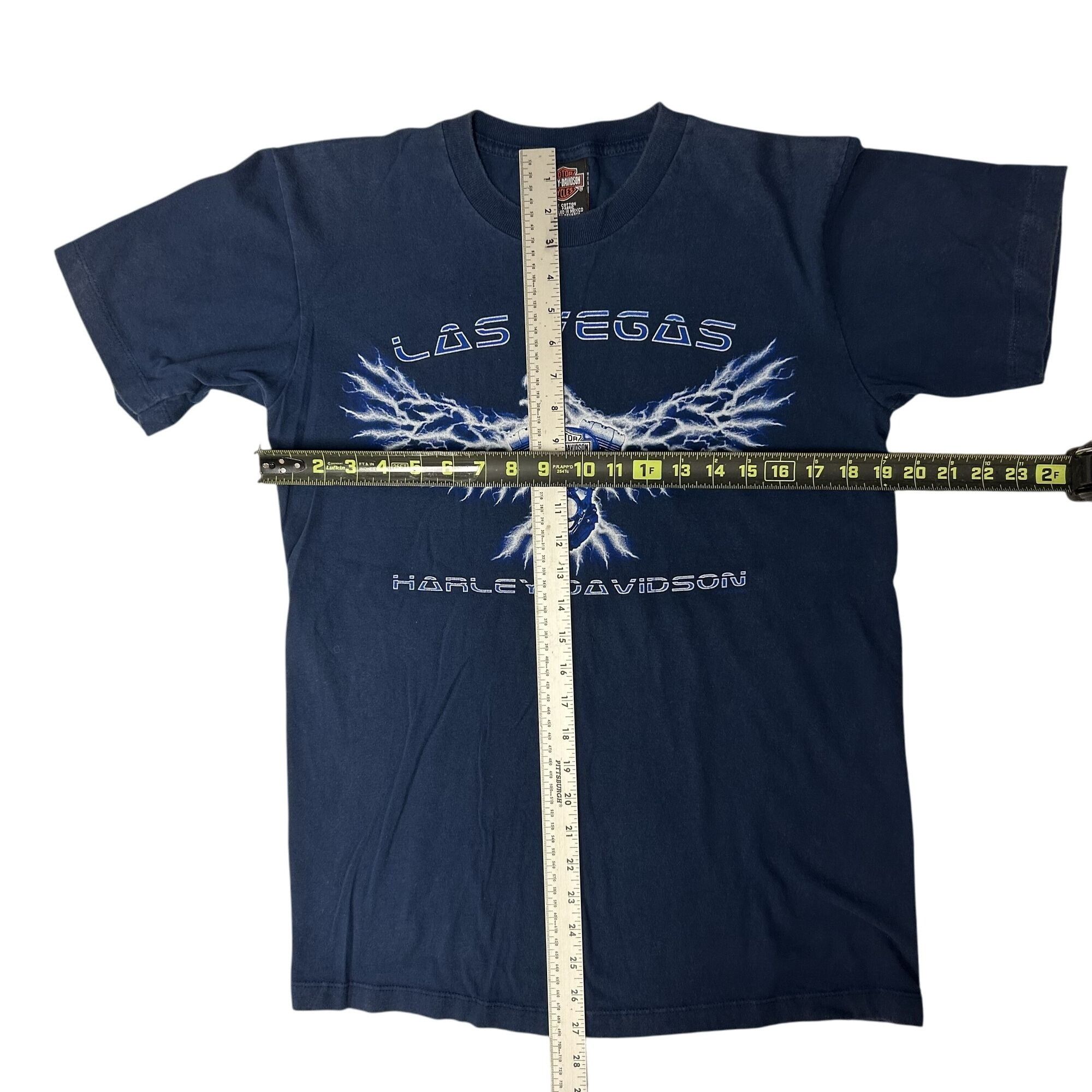 Harley Davidson Blue LIGHTNING ELECTRIC EAGLE City Skyline Motorcycle Biker Size US M / EU 48-50 / 2 - 5 Thumbnail