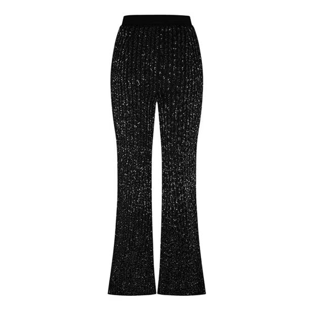 Missoni o1g2r1mq1124 Flare Trouser in Black & Silver Size 26" / US 2 / IT 38 - 2 Thumbnail