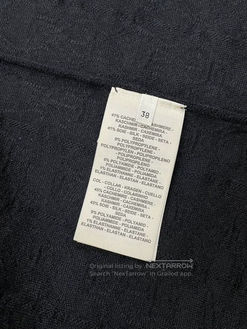 Hermes Hermes Black Dark Patterned Wool Long Knit Open Cardigan J Size XS / US 0-2 / IT 36-38 - 5 Thumbnail