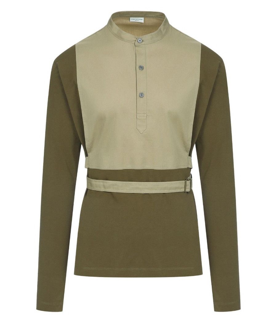 Dries Van Noten Dries Van Noten Round Collar Attached Belt Shirt Size US S / EU 44-46 / 1 - 1 Thumbnail