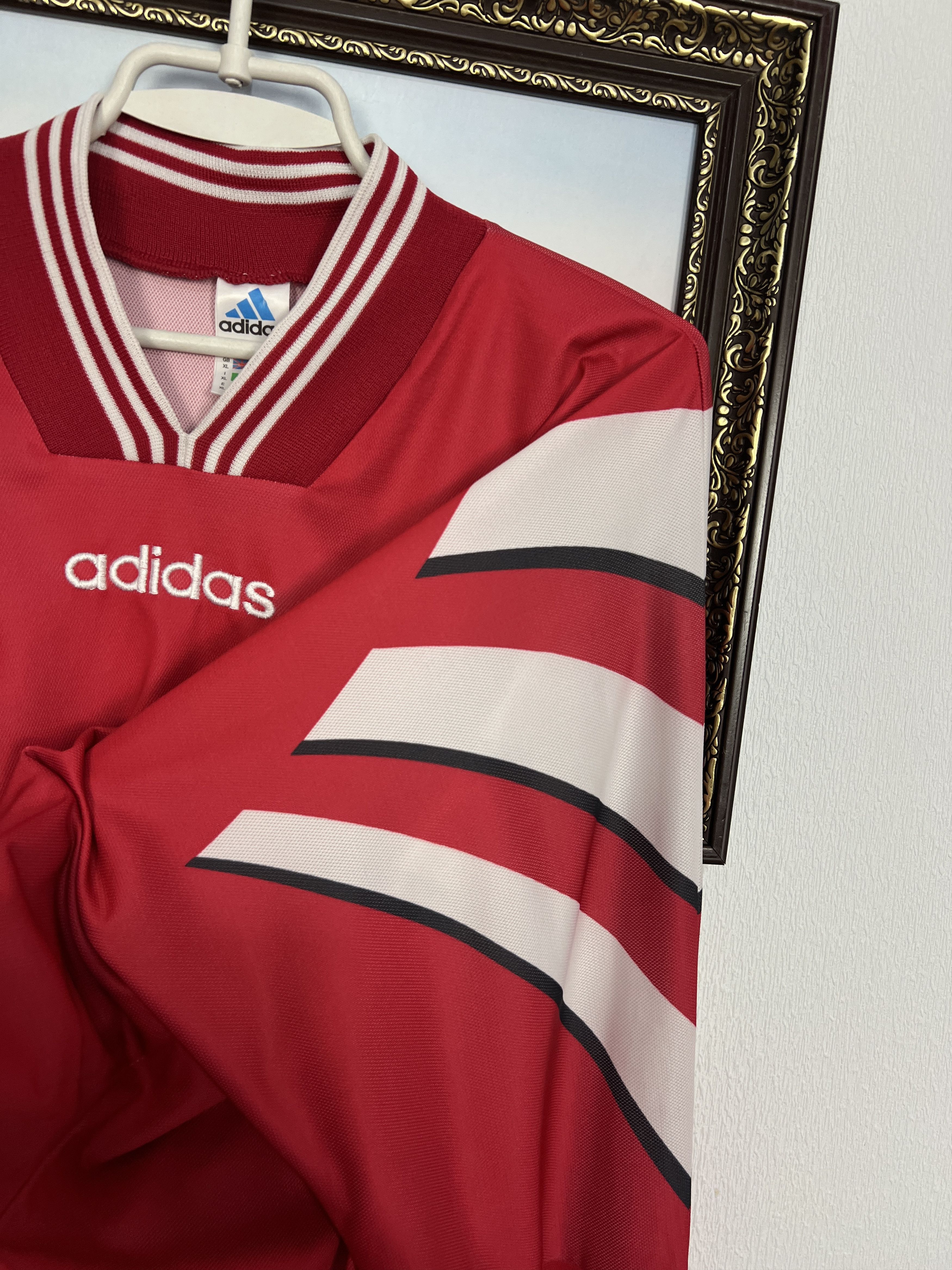 Adidas Vintage Football Template Shirt Soccer Long Sleeve Jersey Size US XL / EU 56 / 4 - 5 Thumbnail