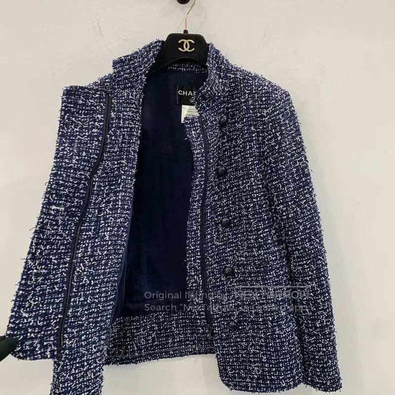 Chanel Chanel Blue Wool Women's Jacket . Size XS / US 0-2 / IT 36-38 - 3 Thumbnail
