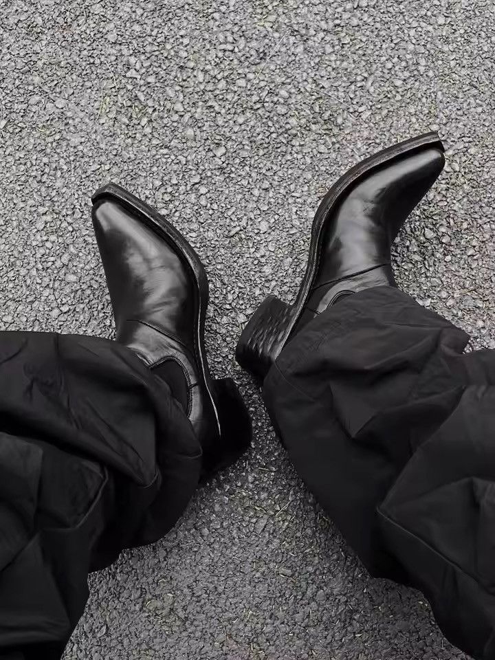 Japanese Brand Real Cow Genuine Leather Designer British Chelsea Boots Size US 11 / EU 44 - 5 Thumbnail