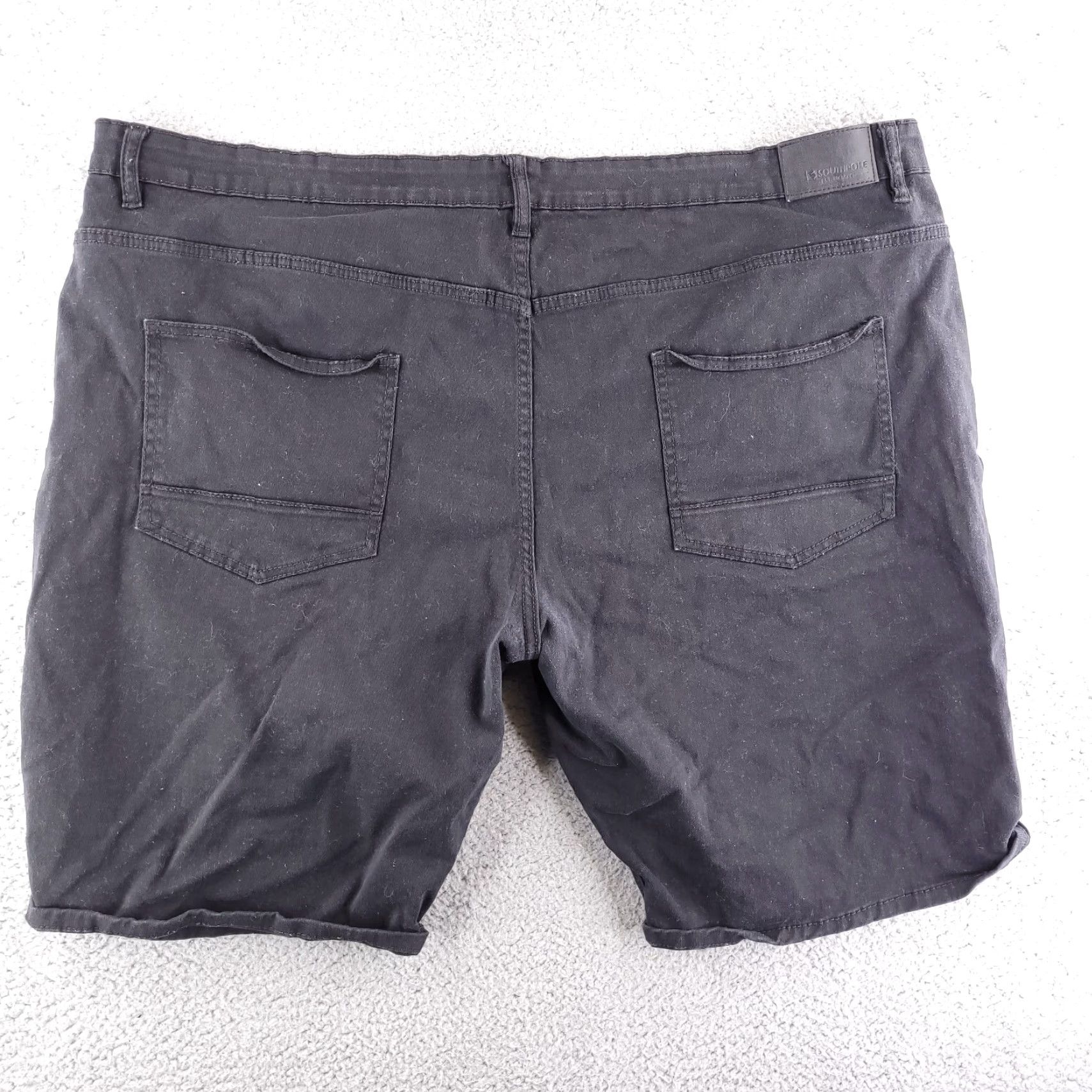 Southpole Southpole Denim Shorts Mens 50 Stretch Black Moto Distressed - Big & Tall Waist 50 Denim Biker Fashion Mens Size US 34 / EU 50 - 5 Thumbnail
