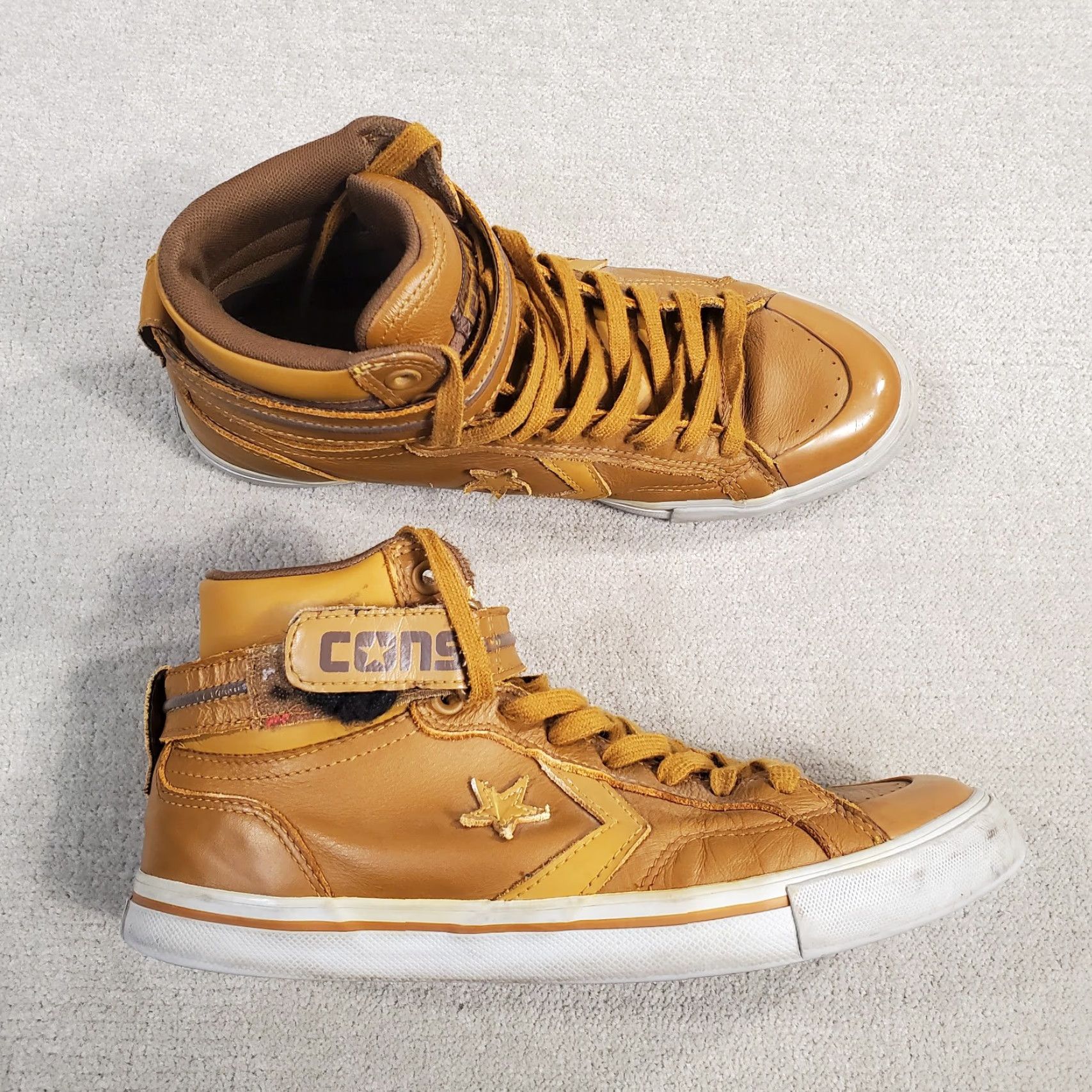 Converse Converse Pro Blaze Plus Mid Shoes Mens 9 Womens 11 Brown Leather Sneaker 149747C Size M / US 6-8 / IT 42-44 - 2 Thumbnail