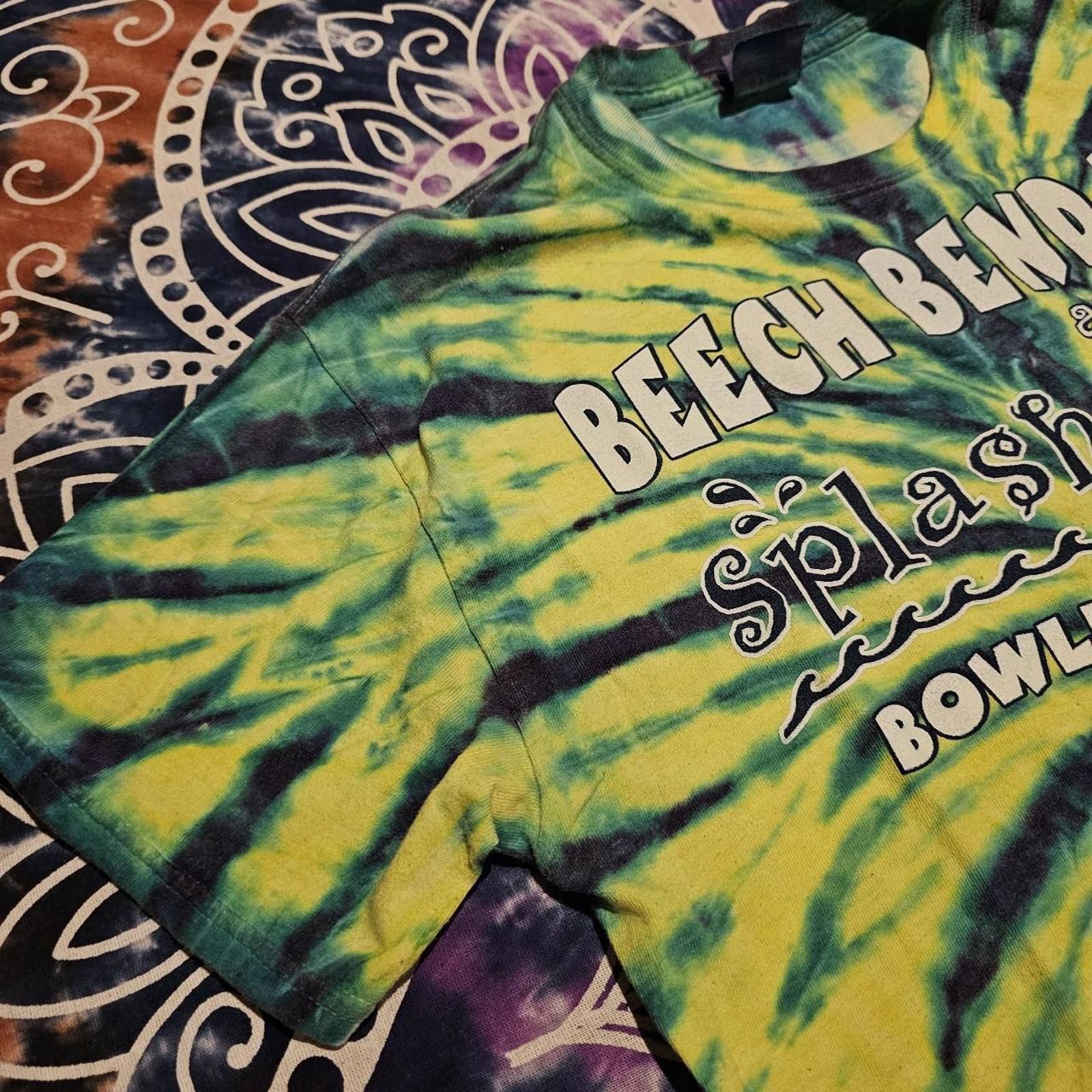 Designer Men's Blue and Green Beach Bend Park Tie-Dye T-shirt Size US M / EU 48-50 / 2 - 5 Thumbnail