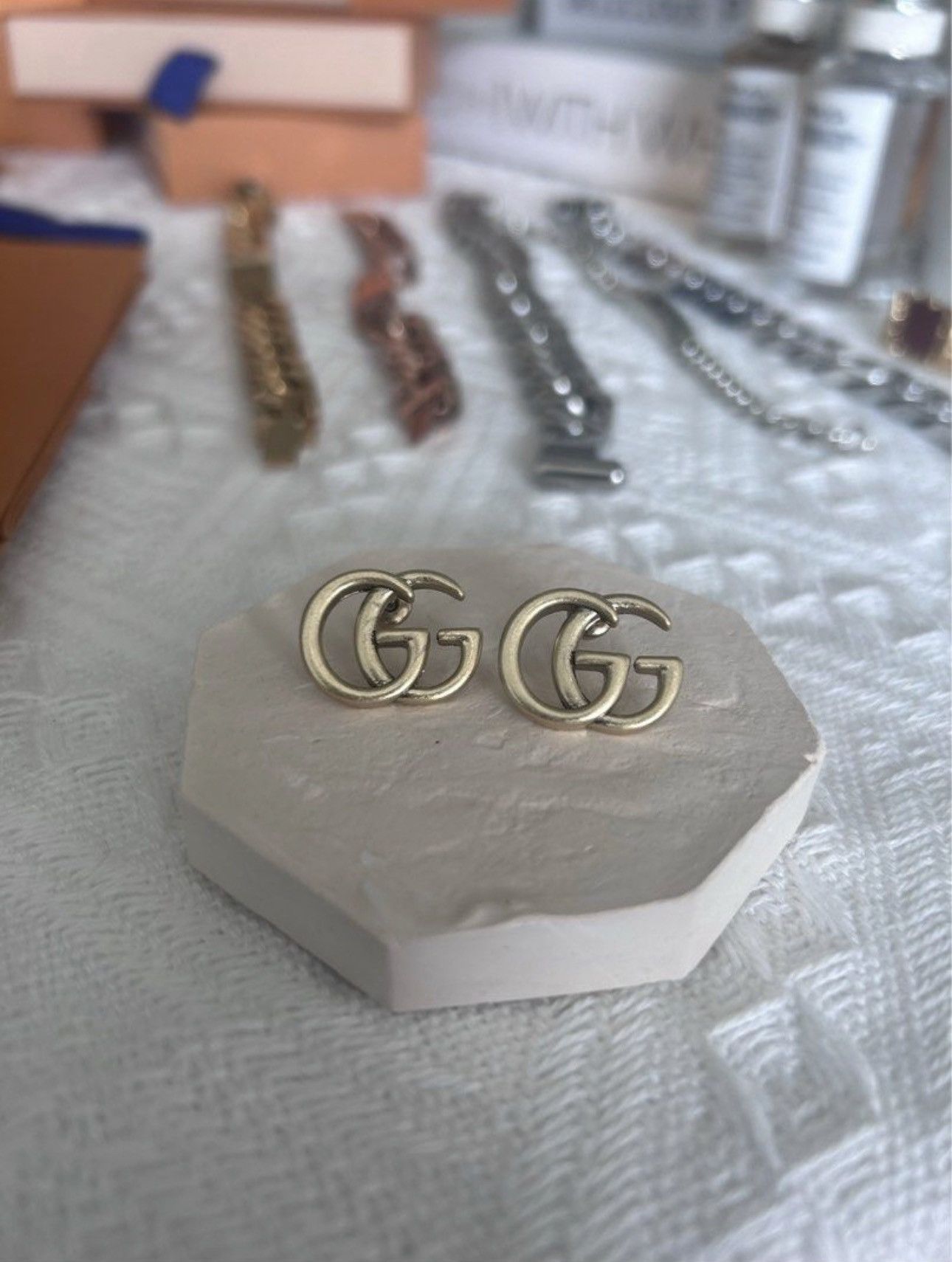 Gucci Authentic Gucci double GG earrings Size ONE SIZE - 1 Thumbnail