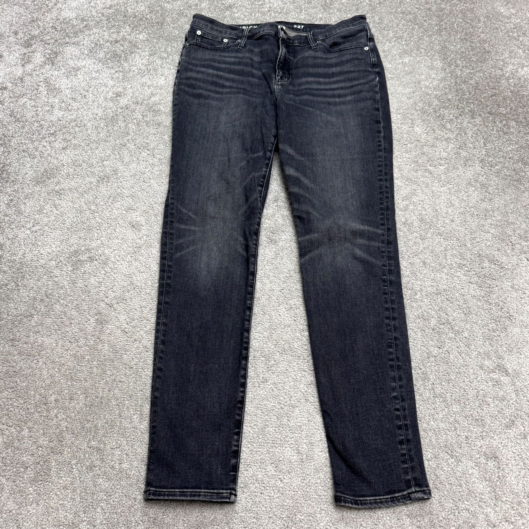J.Crew J.Crew Jeans 9" Toothpick Skinny Denim Women 32 Tall Black Dark Wash Stretch Size 24" / US 00 / IT 34 - 2 Thumbnail