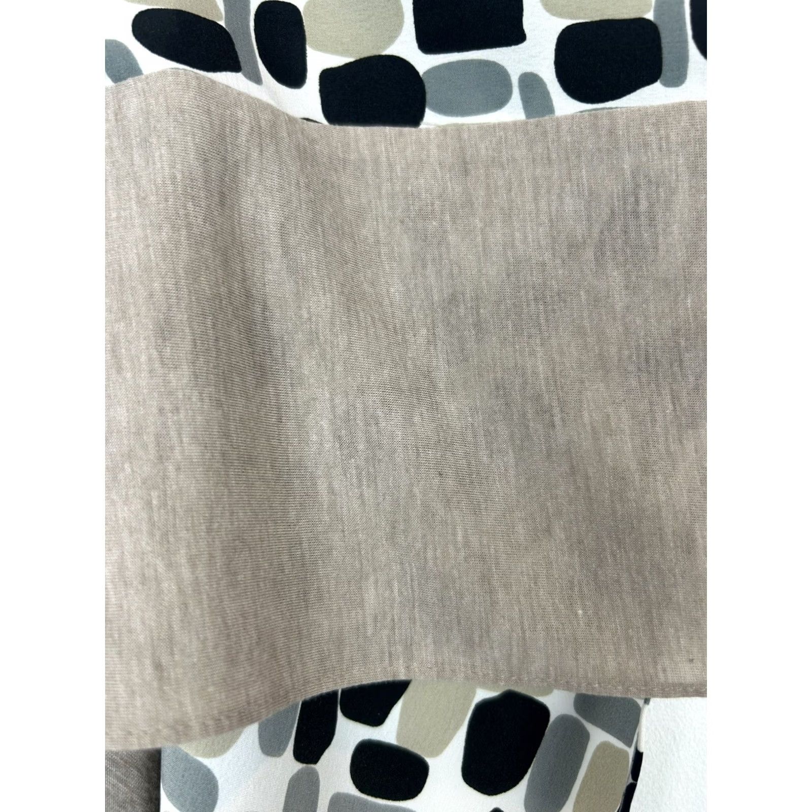 Vintage Echo Scarf Rectangle Beige Geometric Print 70" x 16" Unique Womens Size ONE SIZE - 6 Thumbnail
