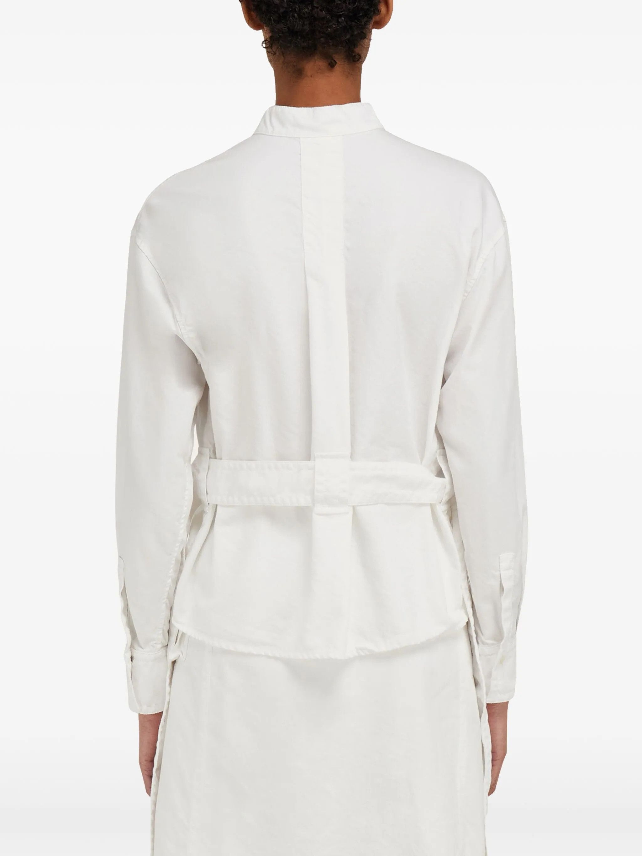Salvatore Ferragamo o1s1rm0526 Saharan Shirt in White Size S / US 4 / IT 40 - 4 Thumbnail