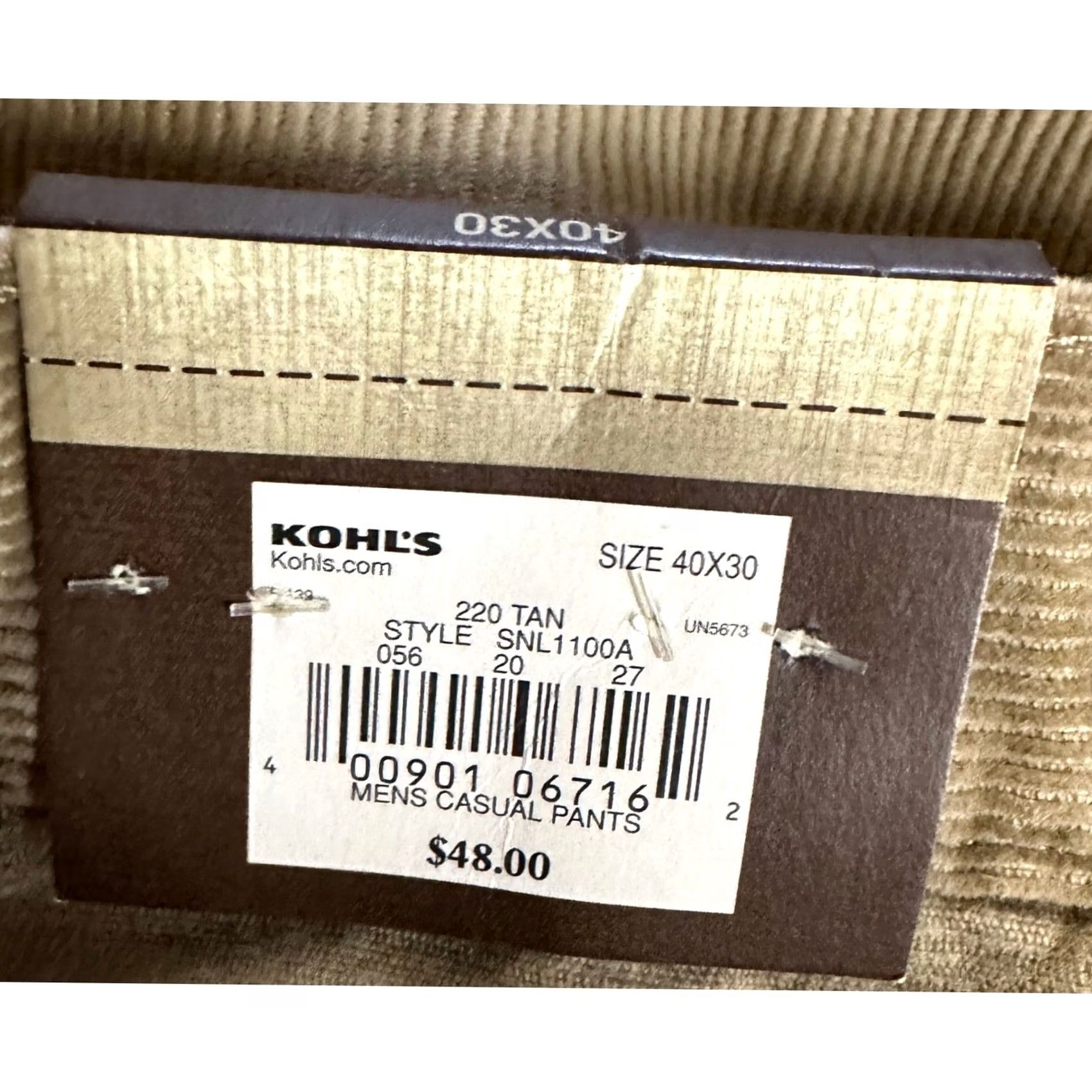 Vintage VINTAGE Sonoma Pants Corduroy Mens 40X30 Light Brown Wide Leg 5 Pockets Outdoor NEW Size US 40 / EU 56 - 2 Thumbnail
