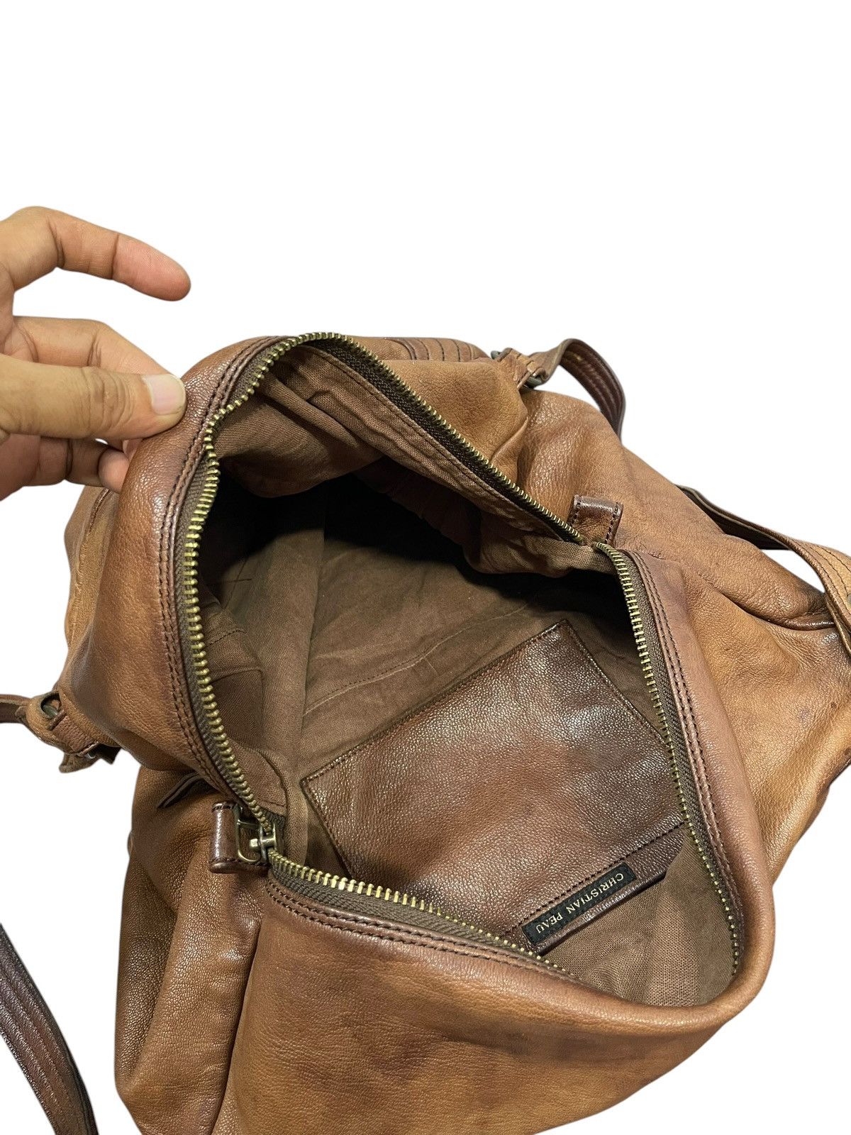 Julius Full Leather Christian Peau Tote Bag prada julius dior 1🟩3 Size ONE SIZE - 18 Thumbnail