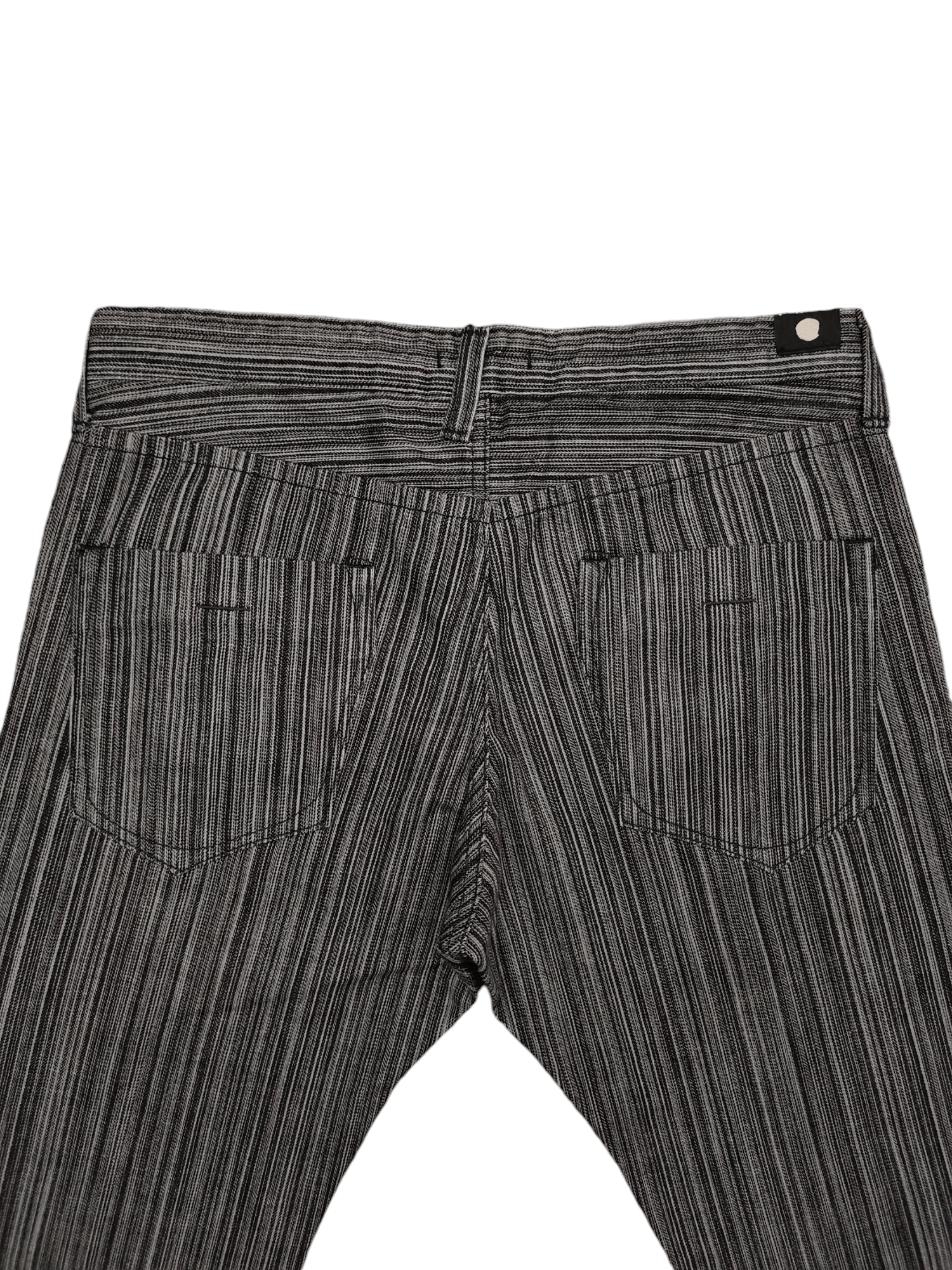 If Six Was Nine Flare Jeans Blue Way Union Made Japan Striped Denim Bootcut Size US 34 / EU 50 - 15 Thumbnail