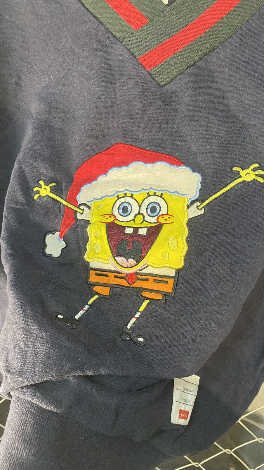 Cartoon Network × Nickelodeon × Vintage NICKELODEON SPONGEBOB 2015 BIG FACE EMBROIDERY SWEATSHIRT S Size US S / EU 44-46 / 1 - 4 Thumbnail