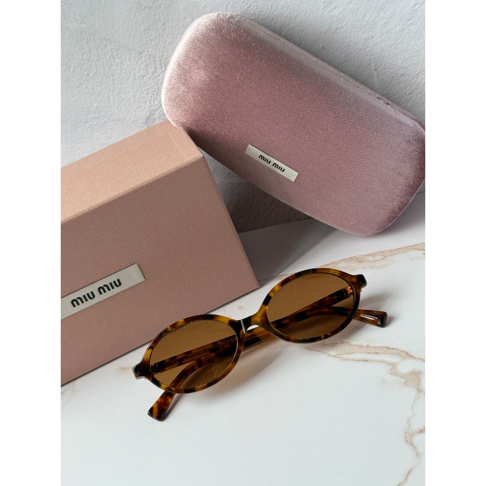 Miu Miu NEW Miu Miu MU04ZS Tortoise Havana Brown Sunglasses $518 Size ONE SIZE - 2 Thumbnail