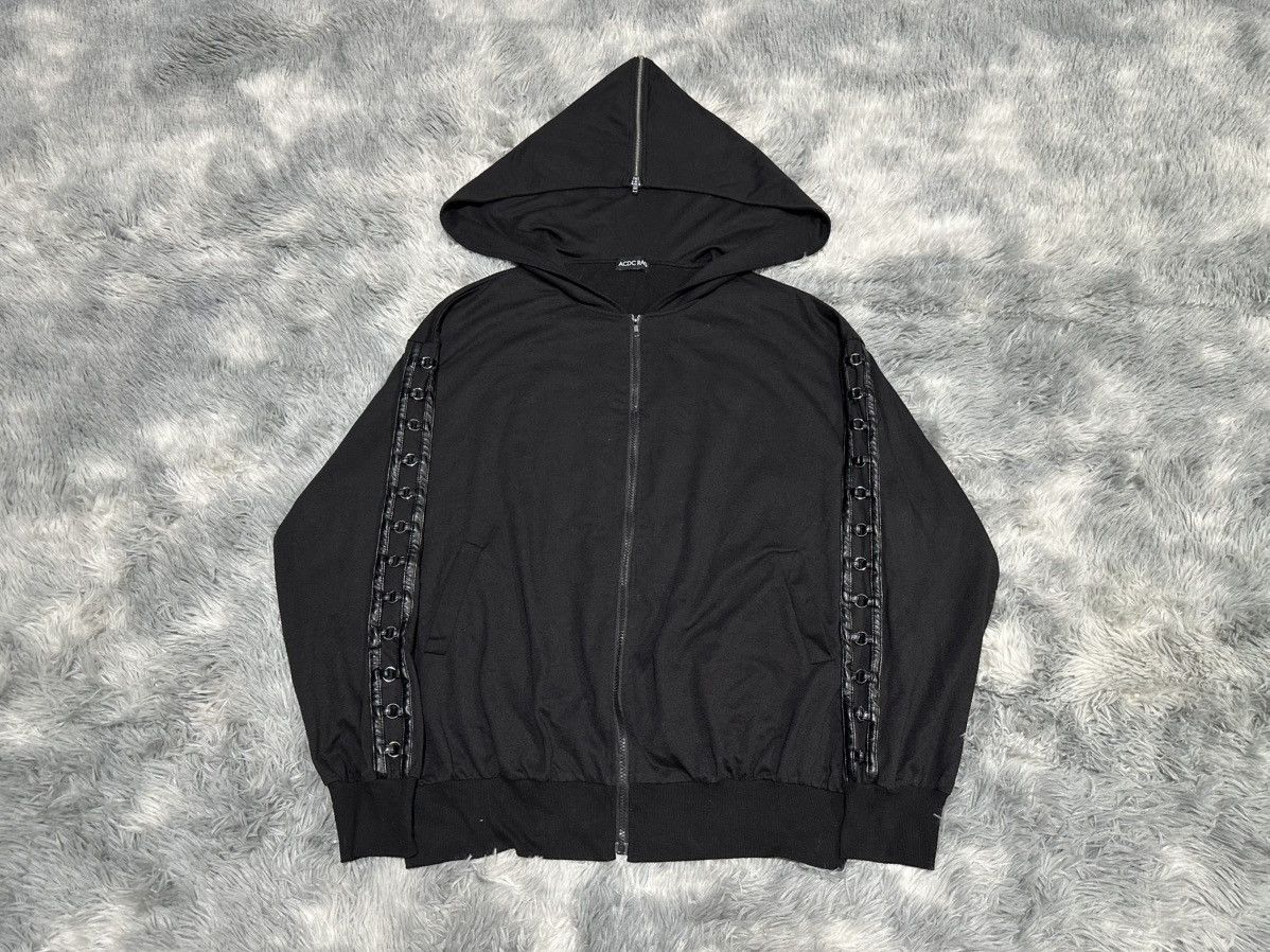 Japanese Brand 🔥Sick Y2K AC DC Rag Devil Hoodie Metal Loop Goth Punk Size US M / EU 48-50 / 2 - 4 Thumbnail
