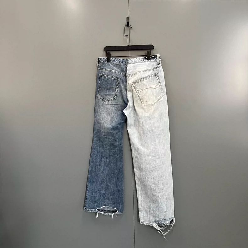 Balenciaga Balenciaga size M Patchwork Irregular Jeans Size US 26 / EU 42 - 2 Thumbnail