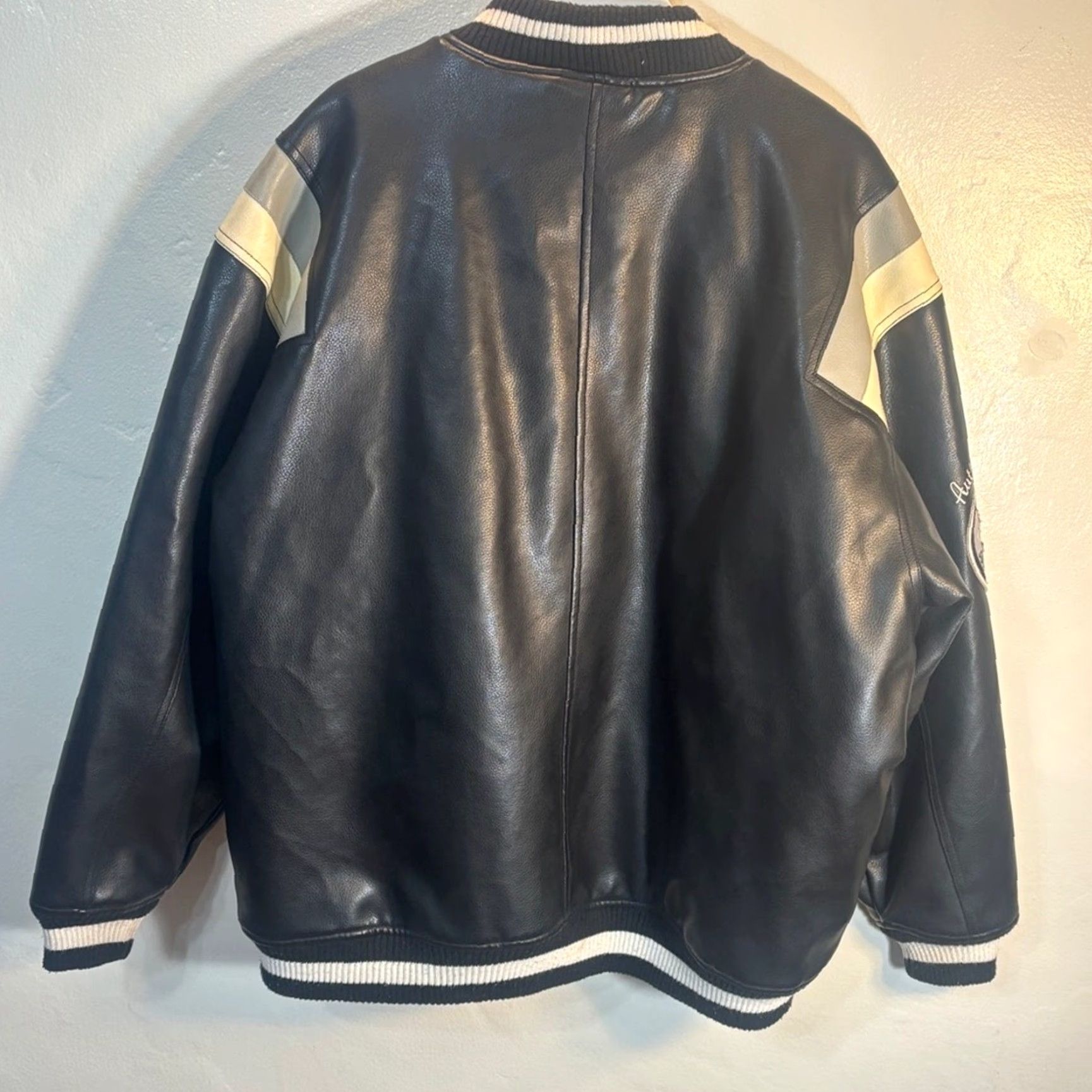 Southpole VINTAGE South Pole Authentic Collection Jacket Bomber Jacket Unisex Adults XL Black Leather-look PVC Urban 2000s Sportswear Mens Women? Size US XL / EU 56 / 4 - 3 Thumbnail